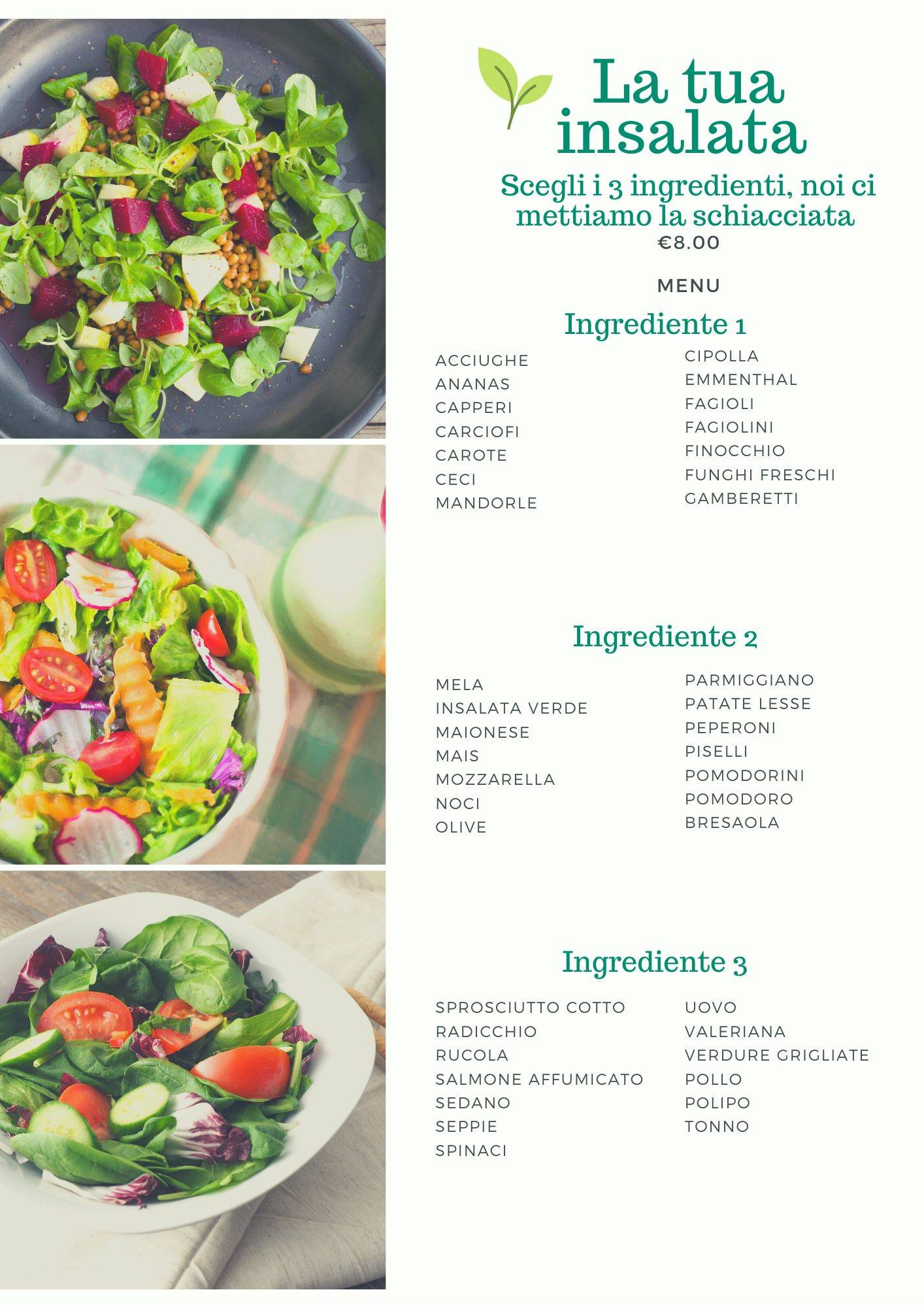Menu di Ristorante Le Zie 