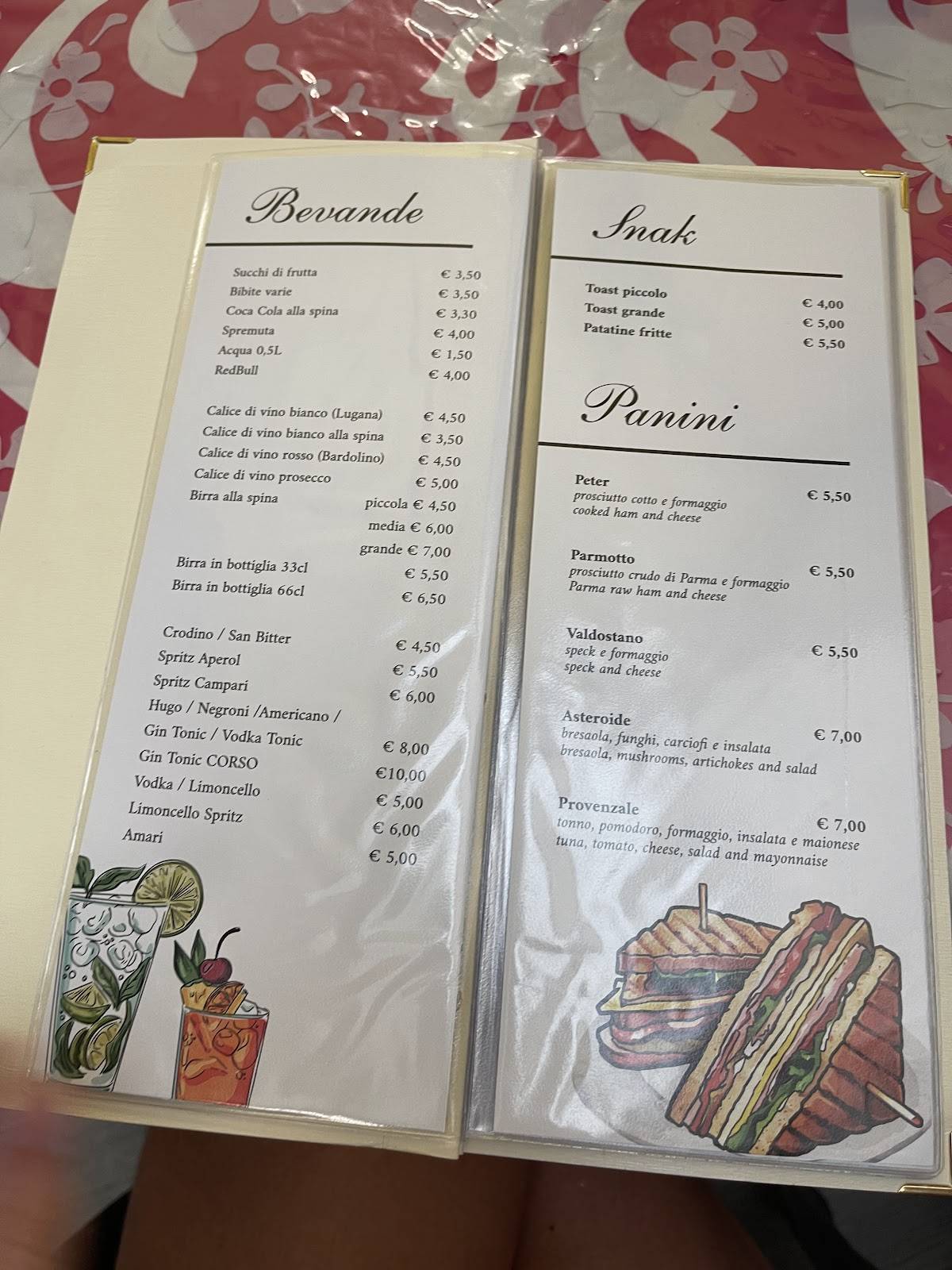 Menu di Forneria Gozzi 