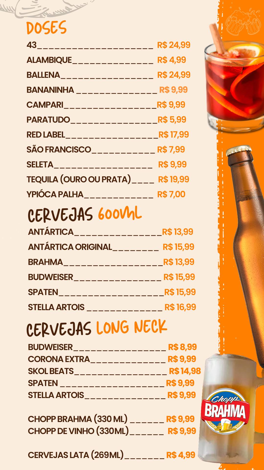 Fortal do Peixe cardápio