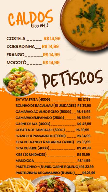 Fortal do Peixe cardápio