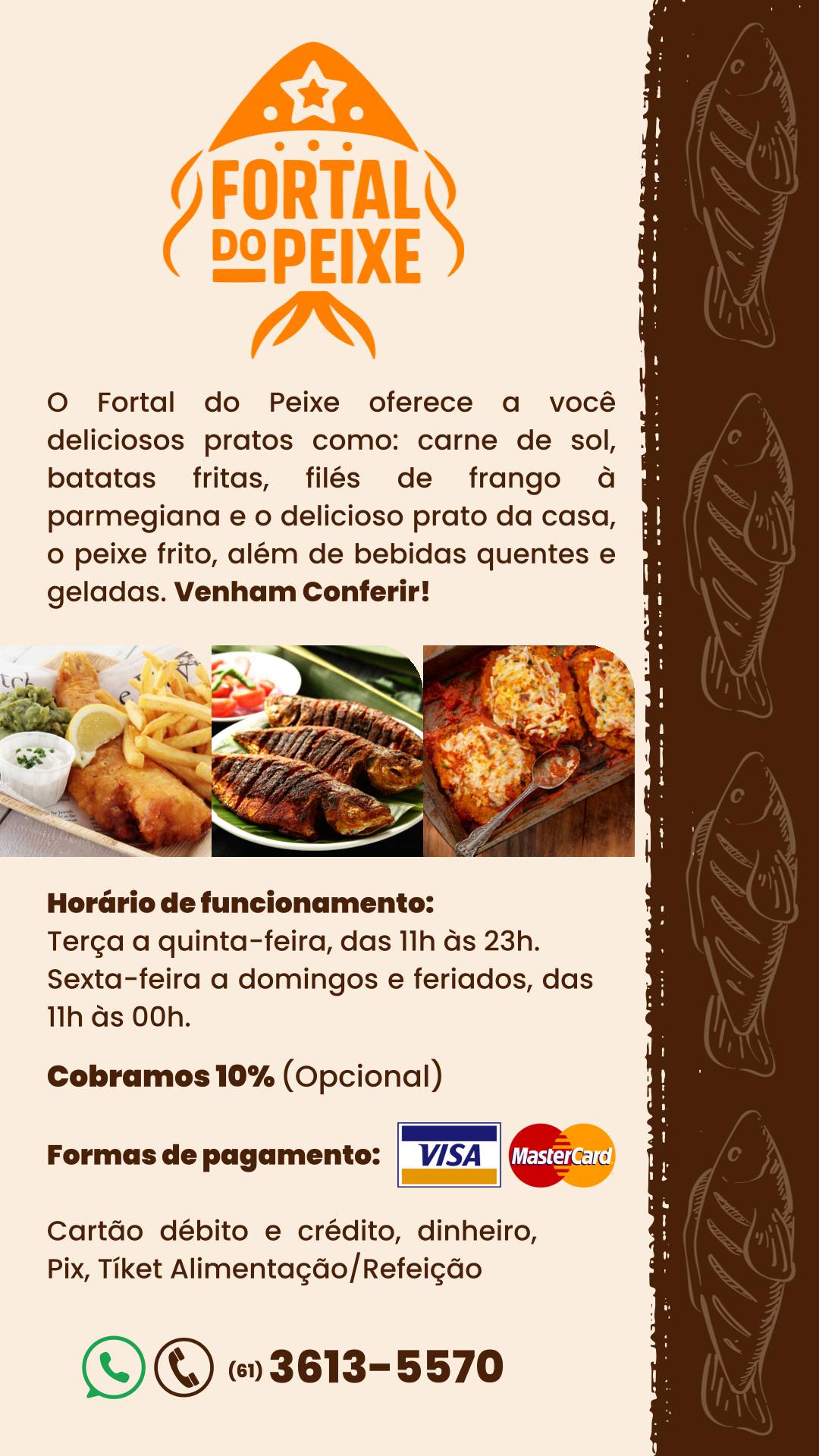 Fortal do Peixe cardápio