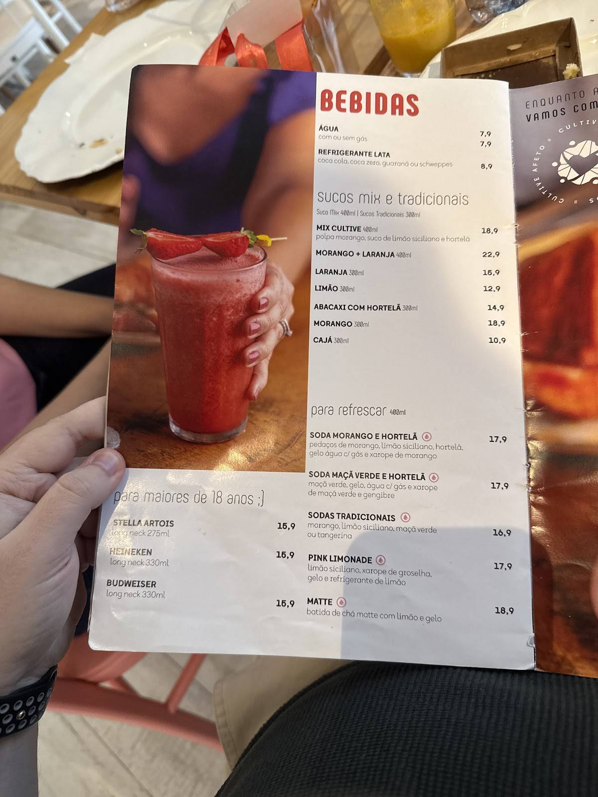 Café Cultive cardápio