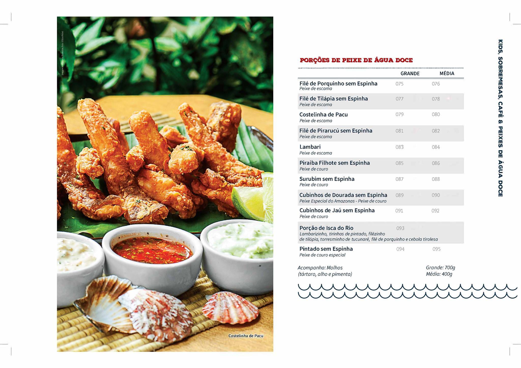 Fried Fish Vilarejo cardápio