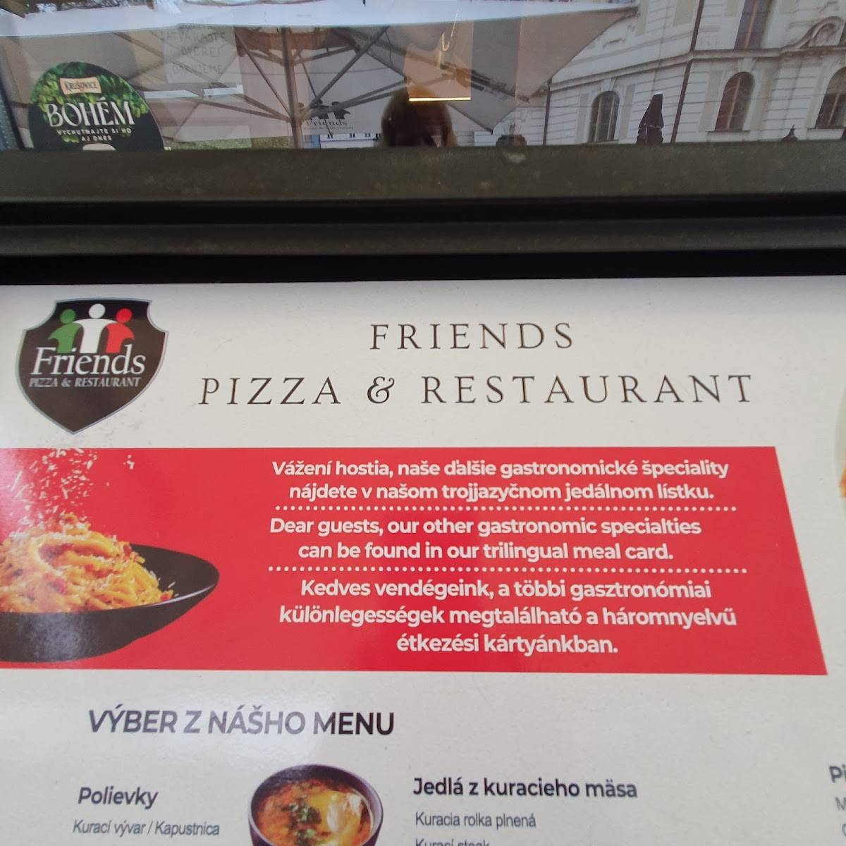 Menu de Friends Pizza & restaurant