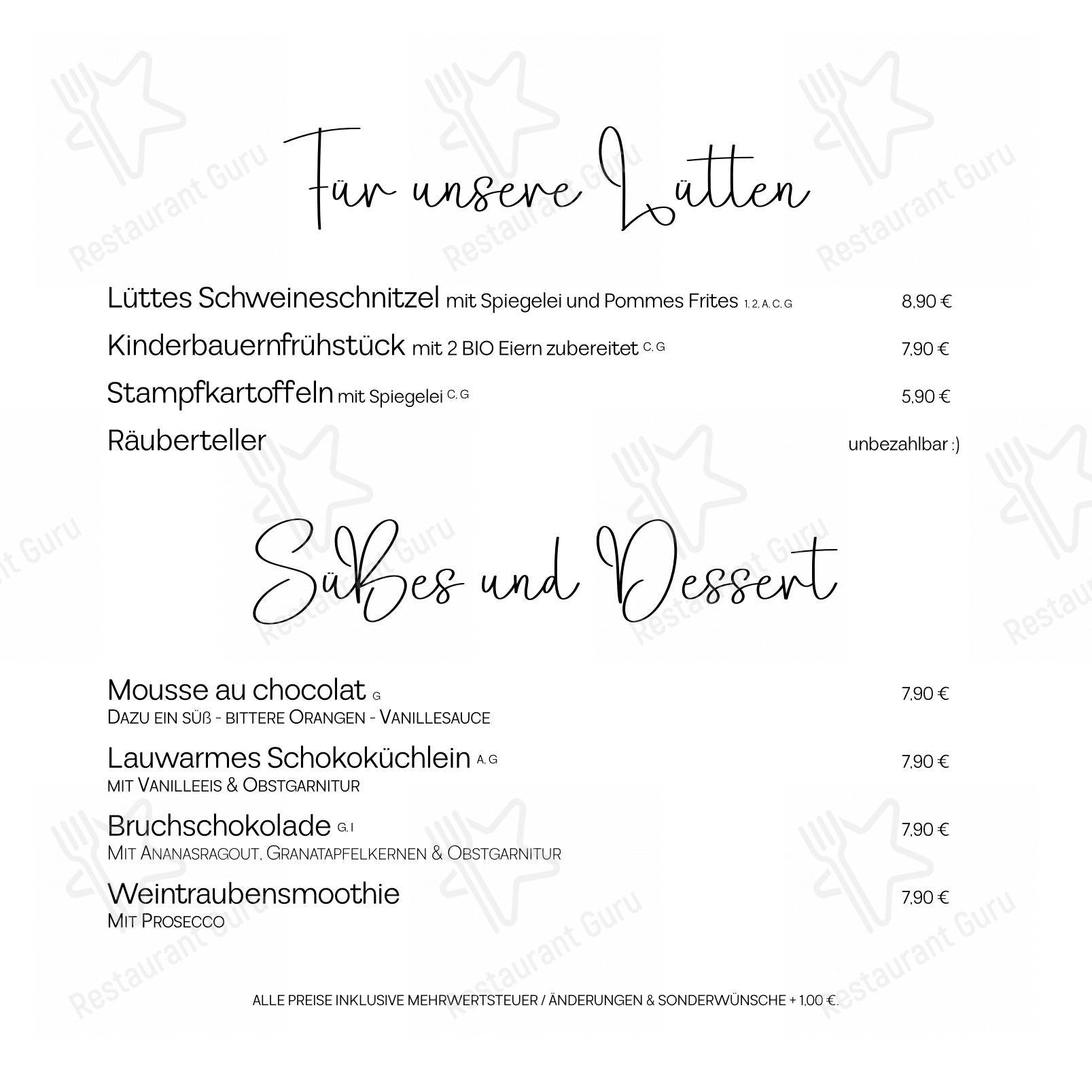 Fritz Reuter Stuben (KTV) dans Rostock - Menu