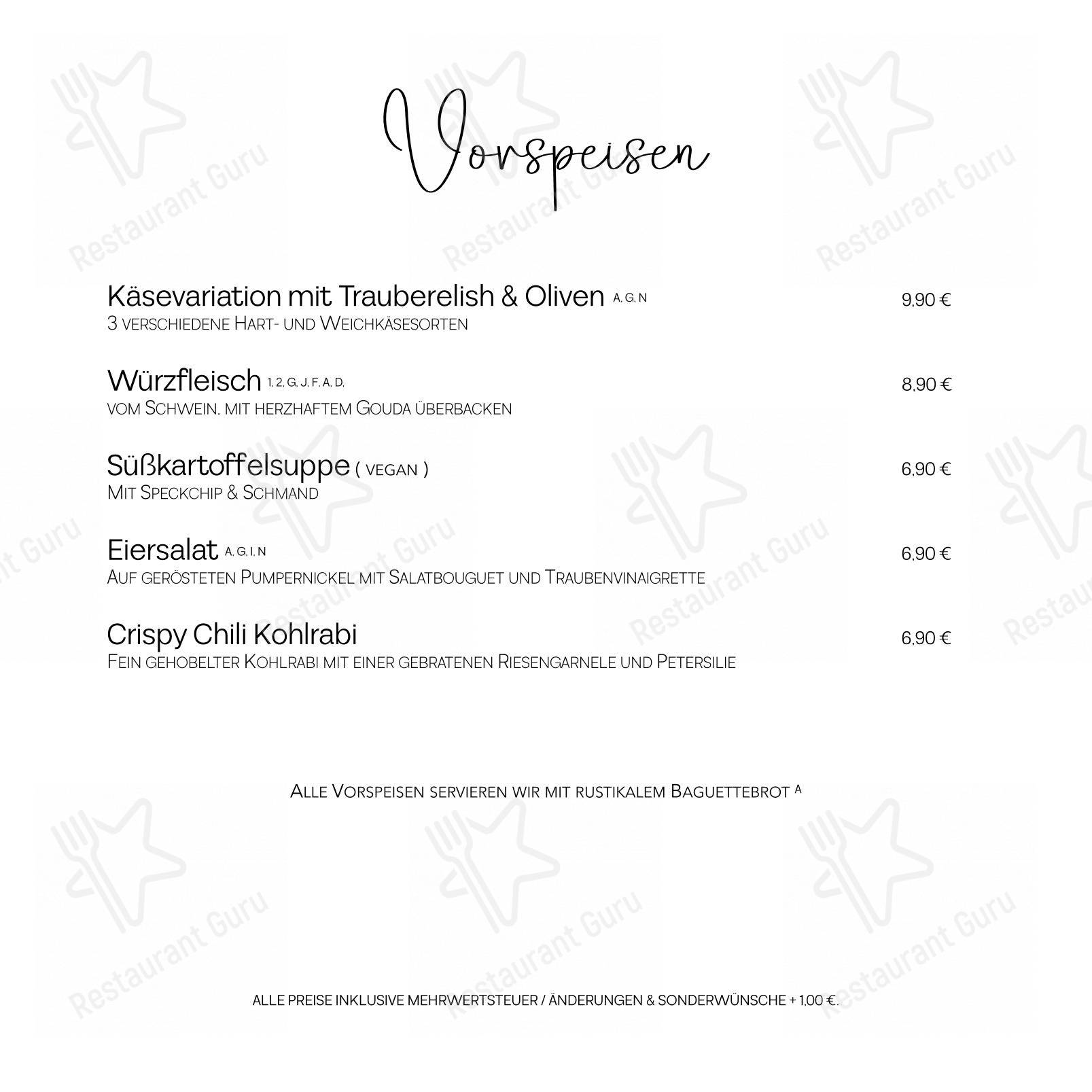 Fritz Reuter Stuben (KTV) dans Rostock - Menu