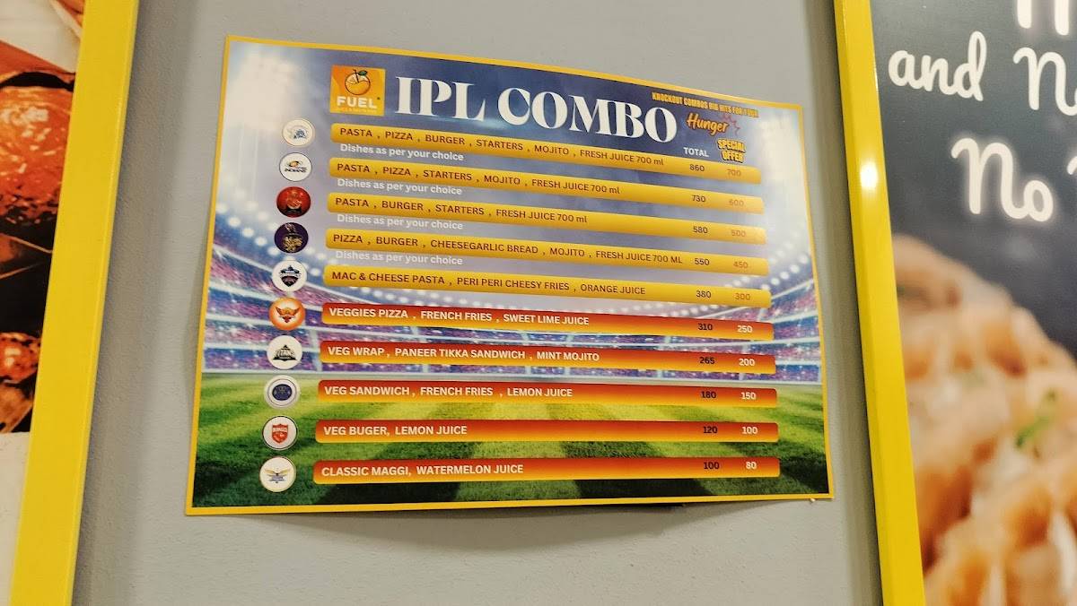 Fuel Juice & Pasta Bar Nanganallur Branch menu