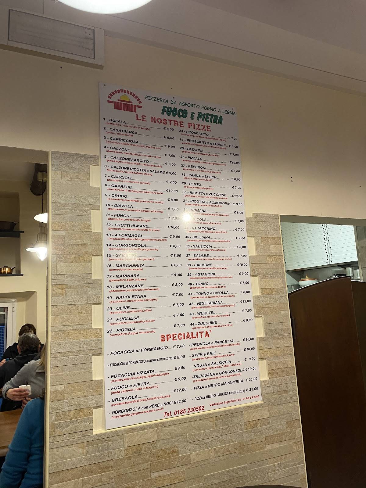 Menu di Fuoco E Pietra 