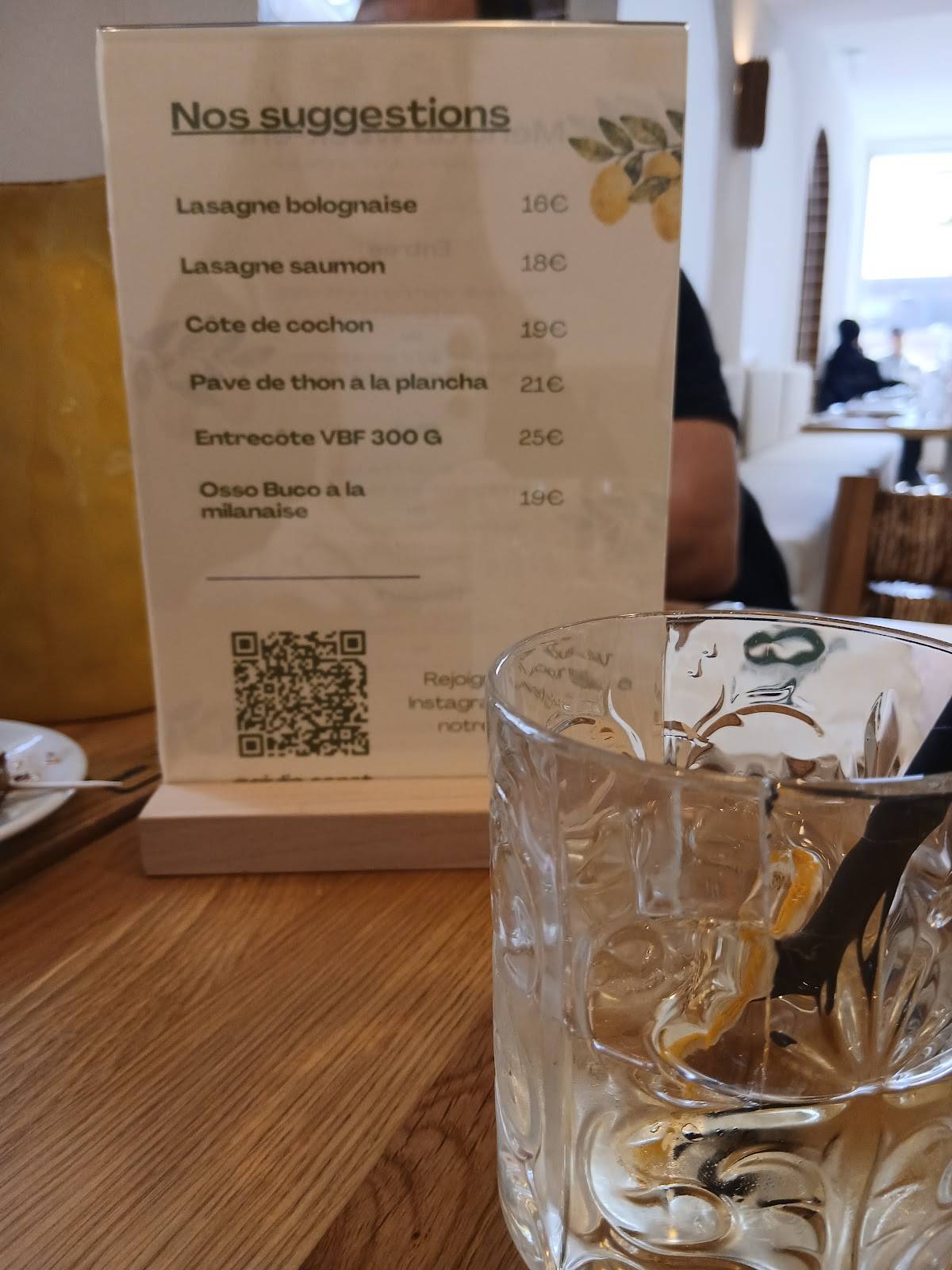 Menu de GIULIA
