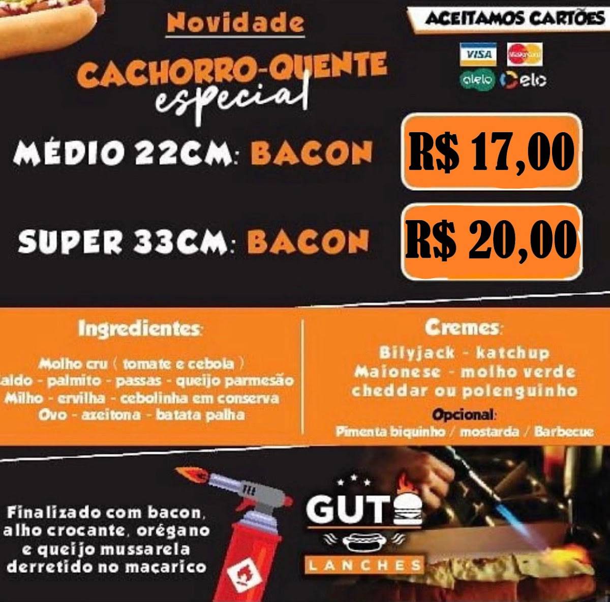 GUTO LANCHES (SÃO JOÃO DE MERITI) cardápio