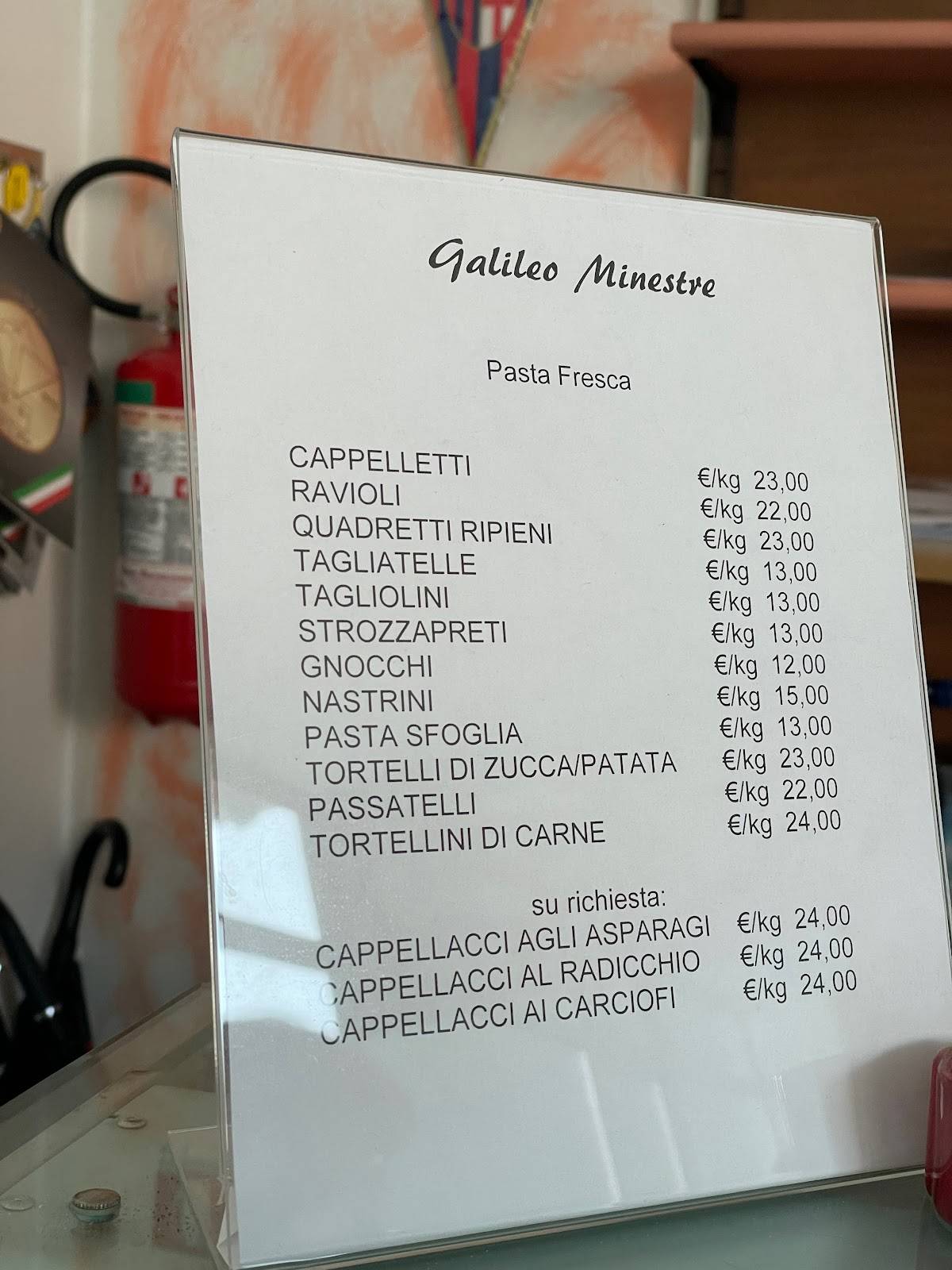 Menu di Galileo Minestre di Flavio Toschi 