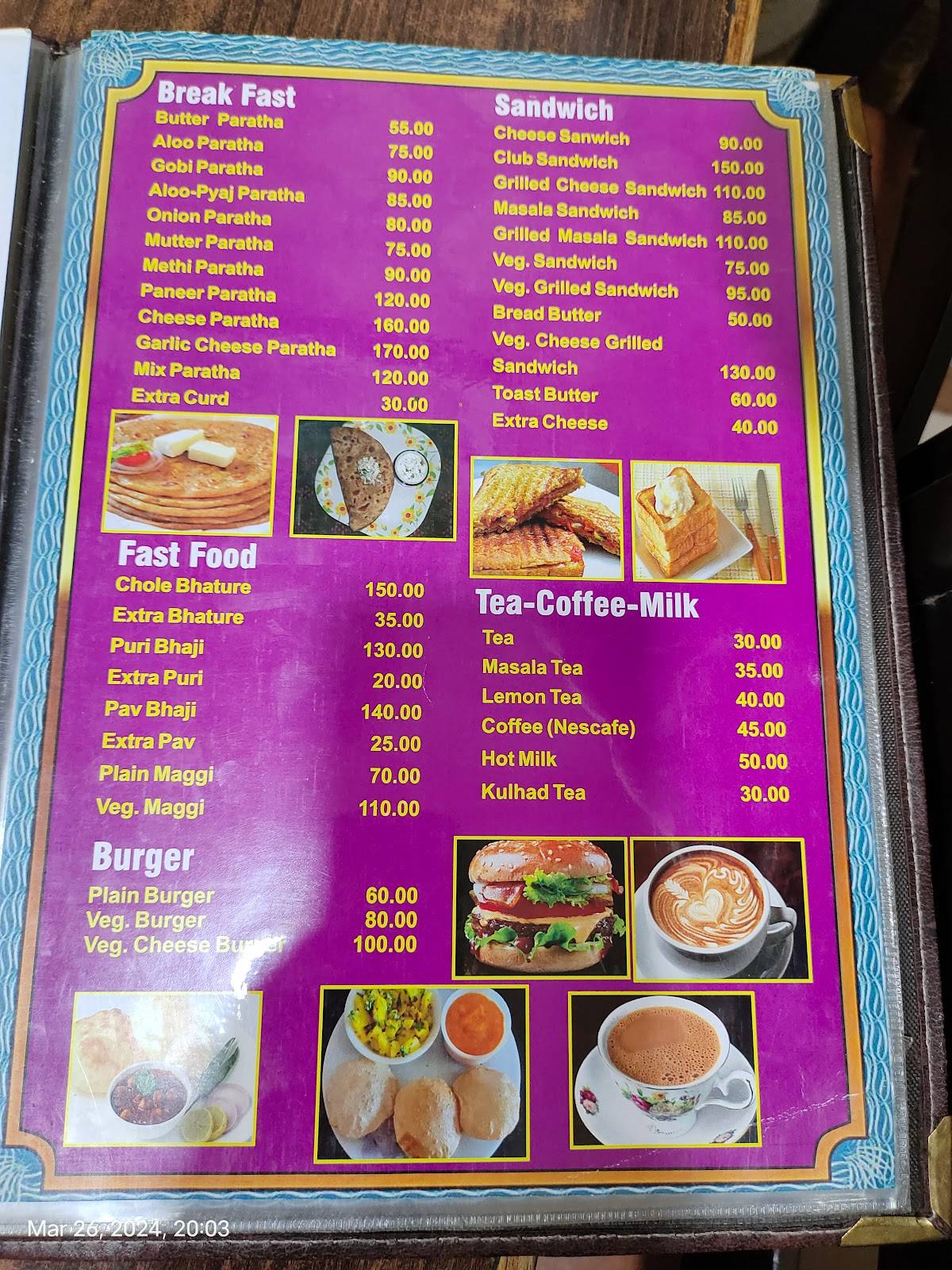 Ganesh Restaurant menu