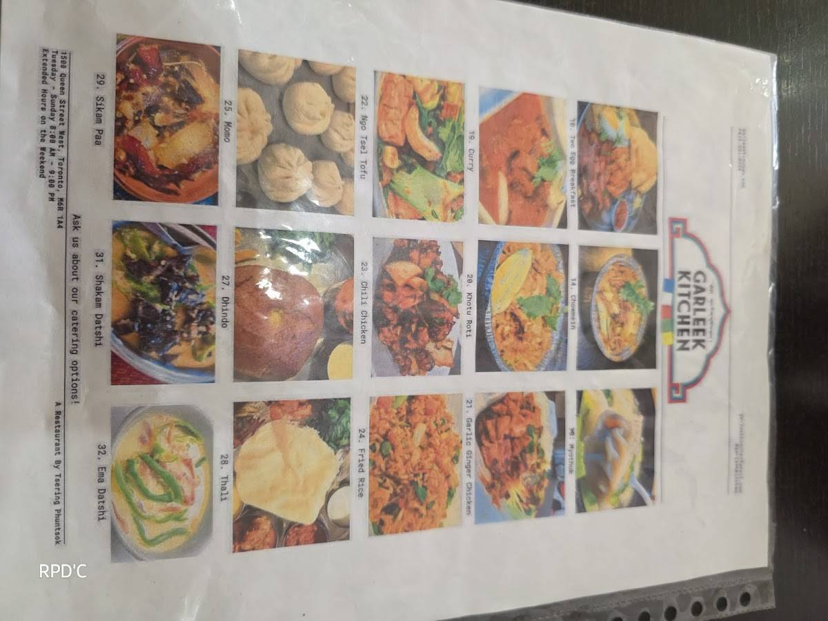 Menu de Garleek Kitchen