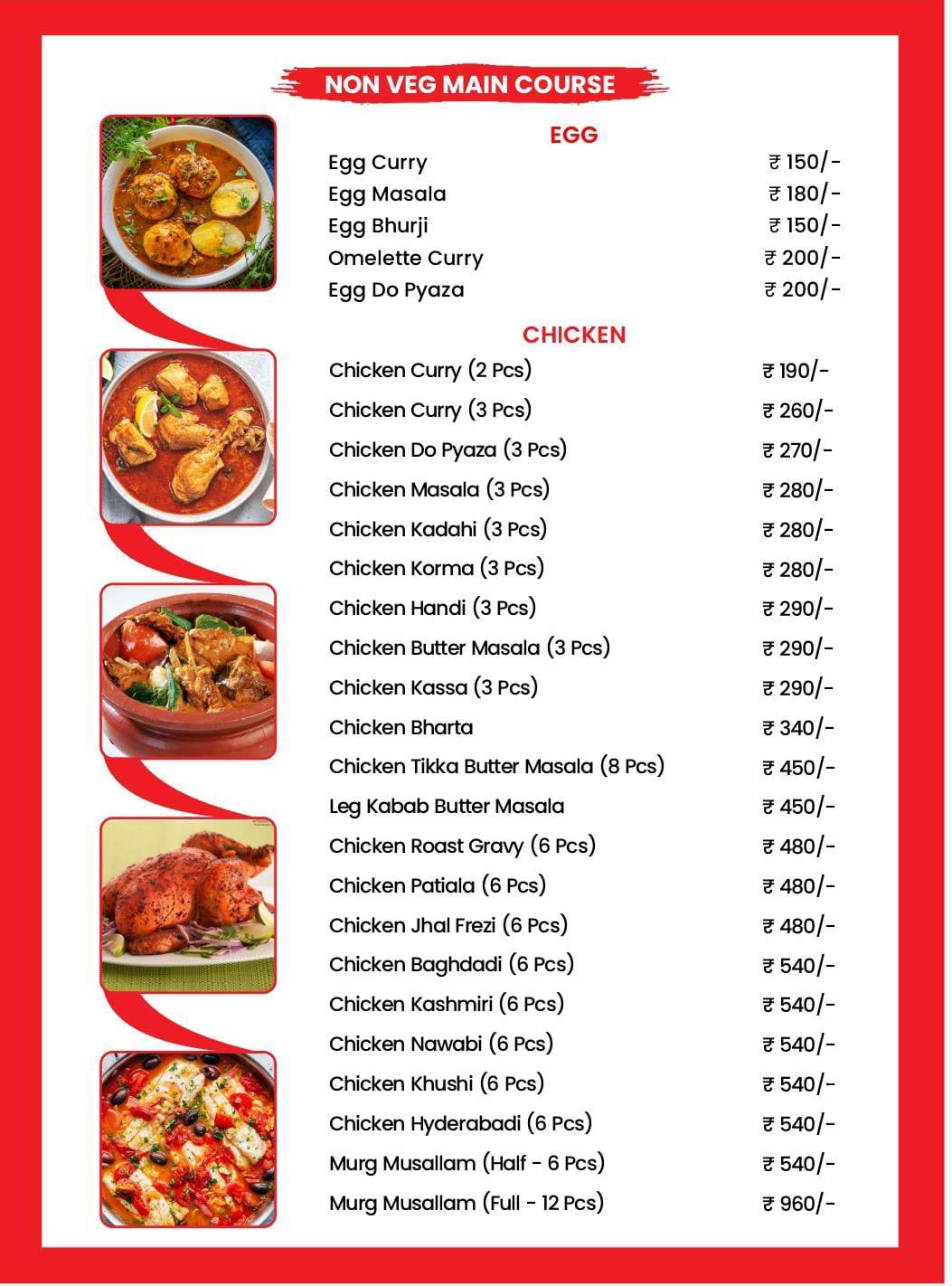 Khushi Family Restaurant menu