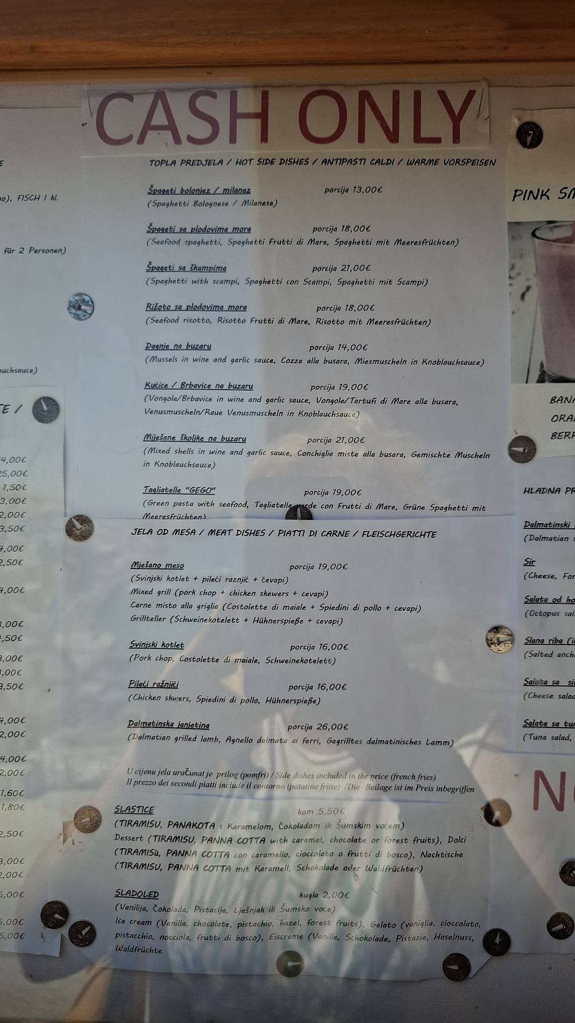 Menu di Gego Restaurant 