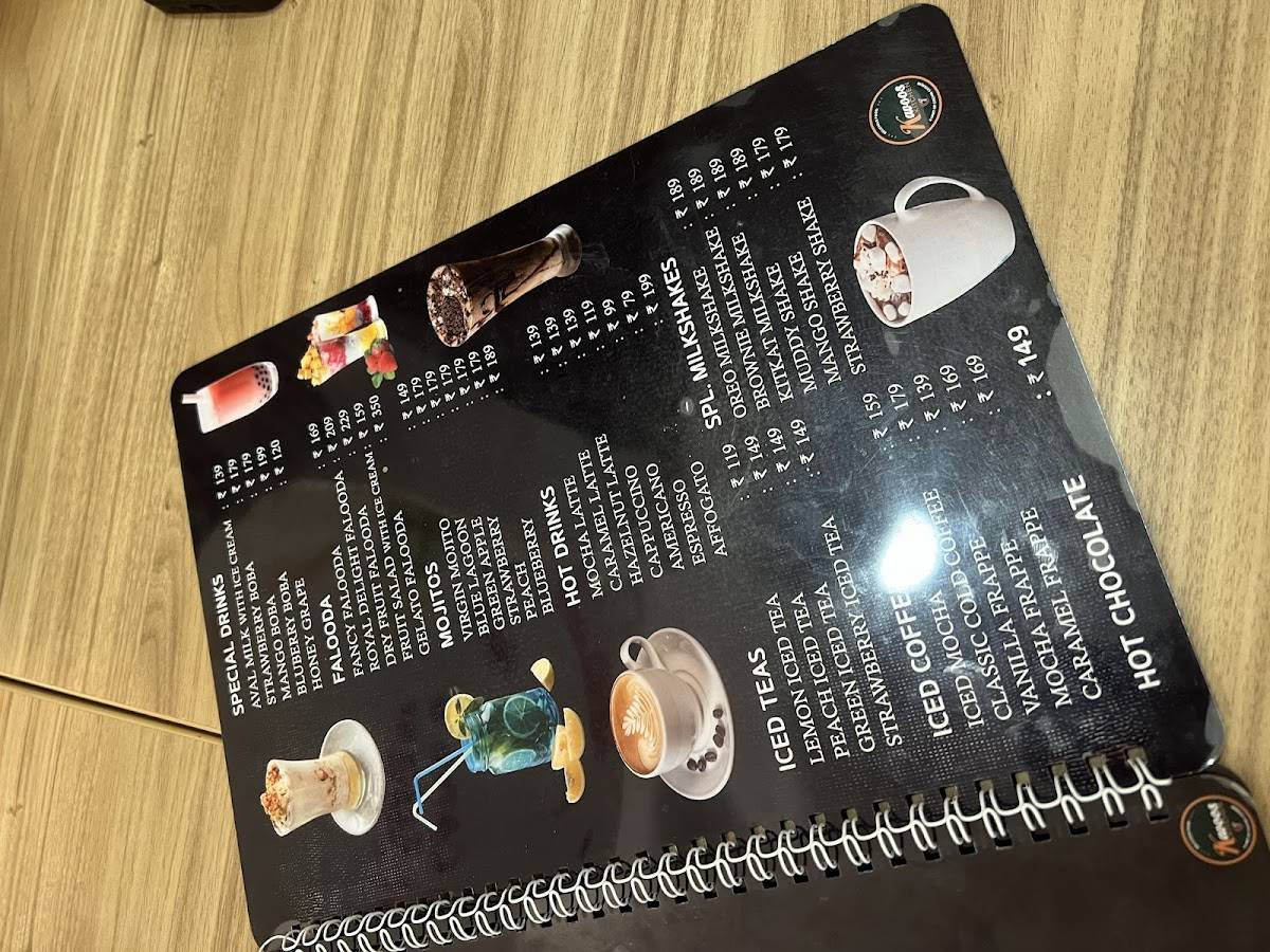 Gelato Cafe Kavoos Kitchen menu