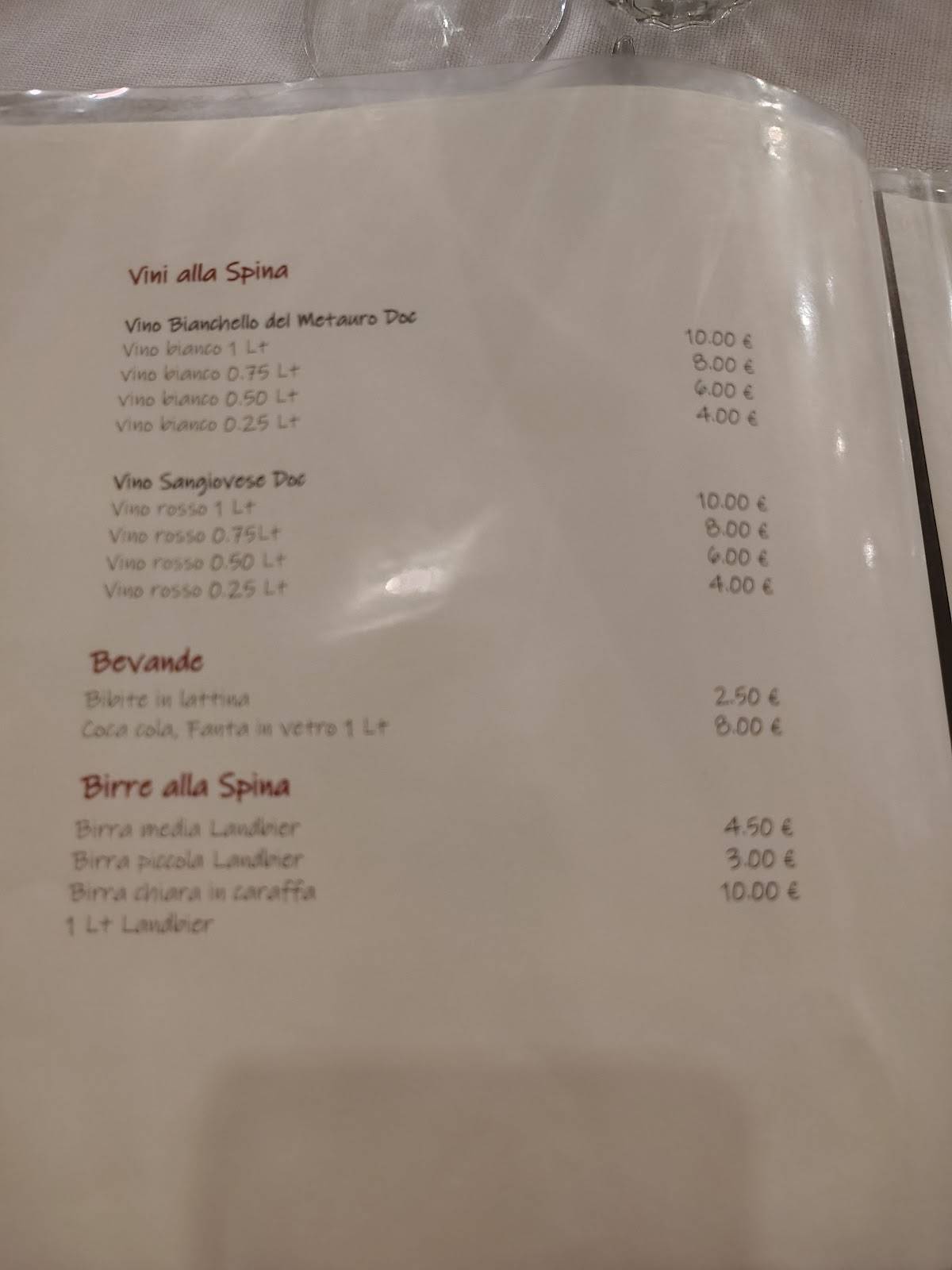 Menu di GentilRosso 