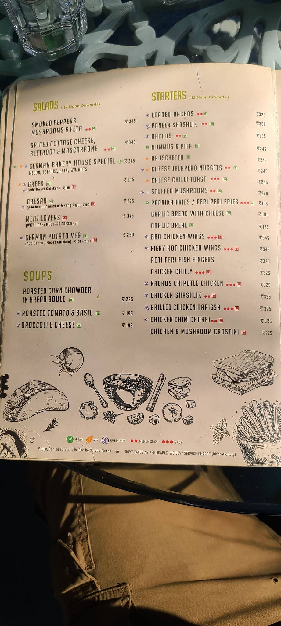 German Bakery Wunderbar menu