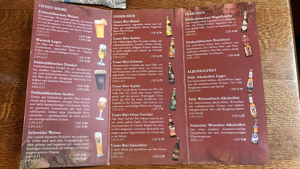 Menu de Gifthüttli