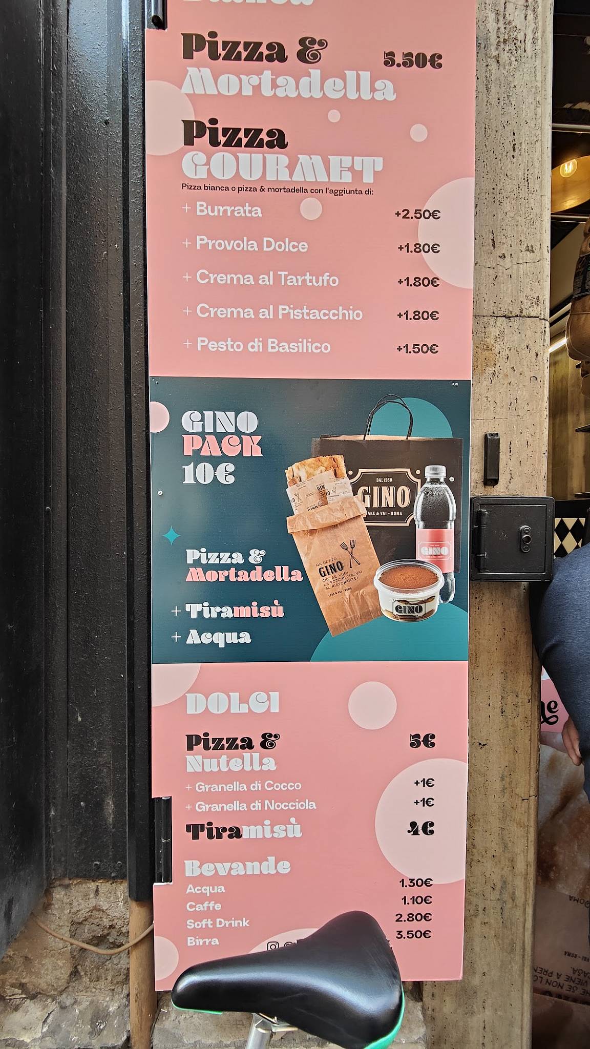 Menu di Gino 1950 
