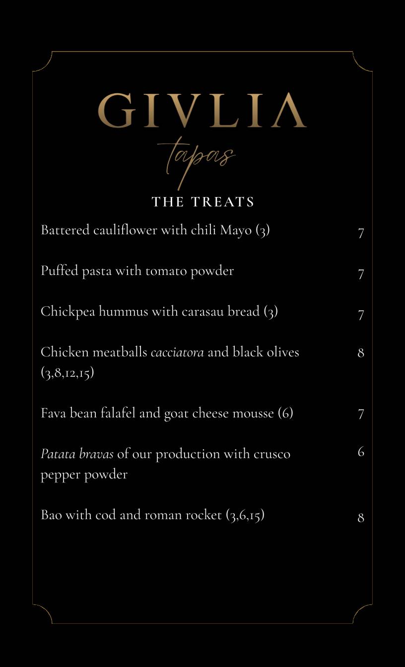 Menu di Giulia Restaurant 