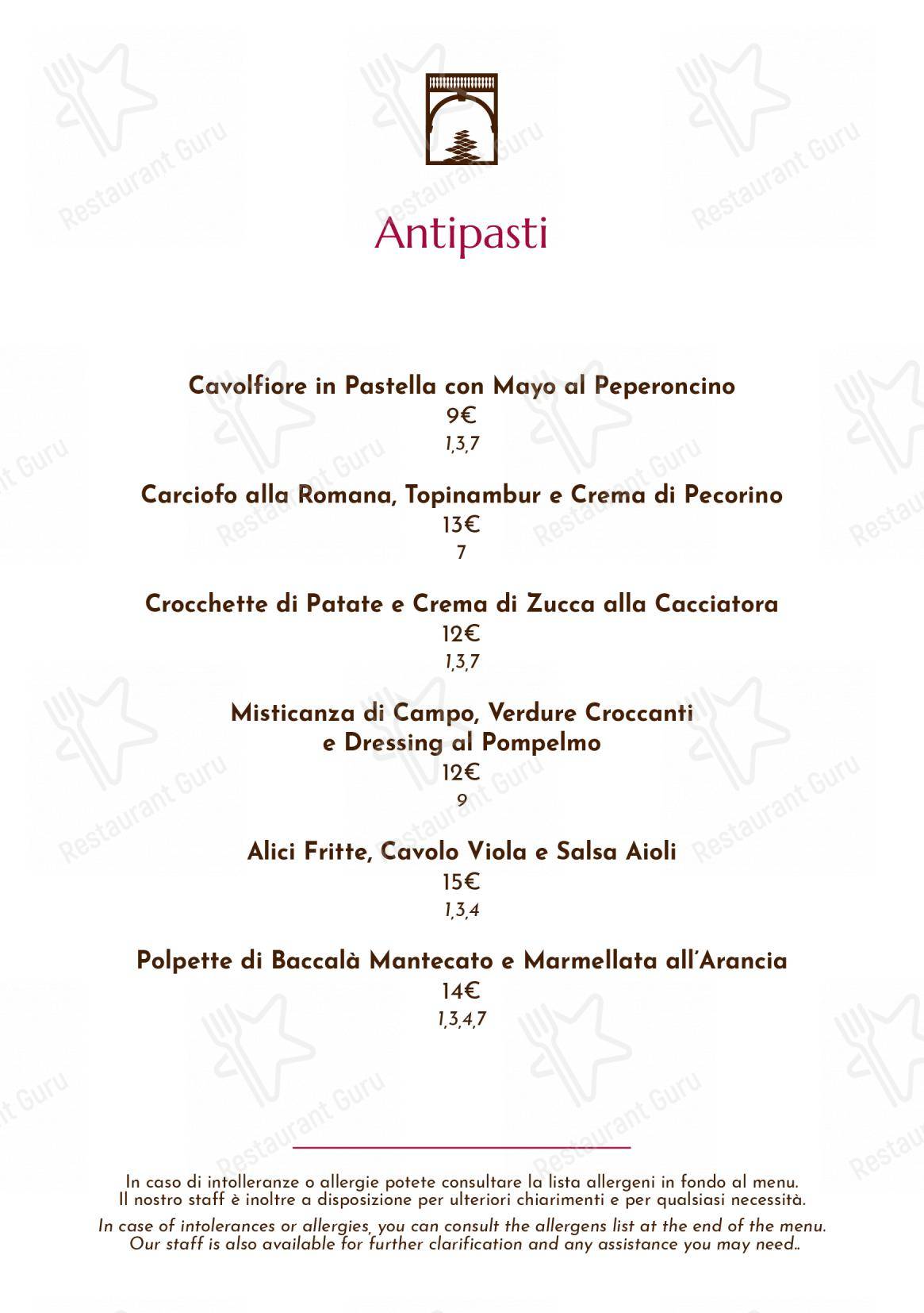 Menu per Giulia Restaurant ristorante