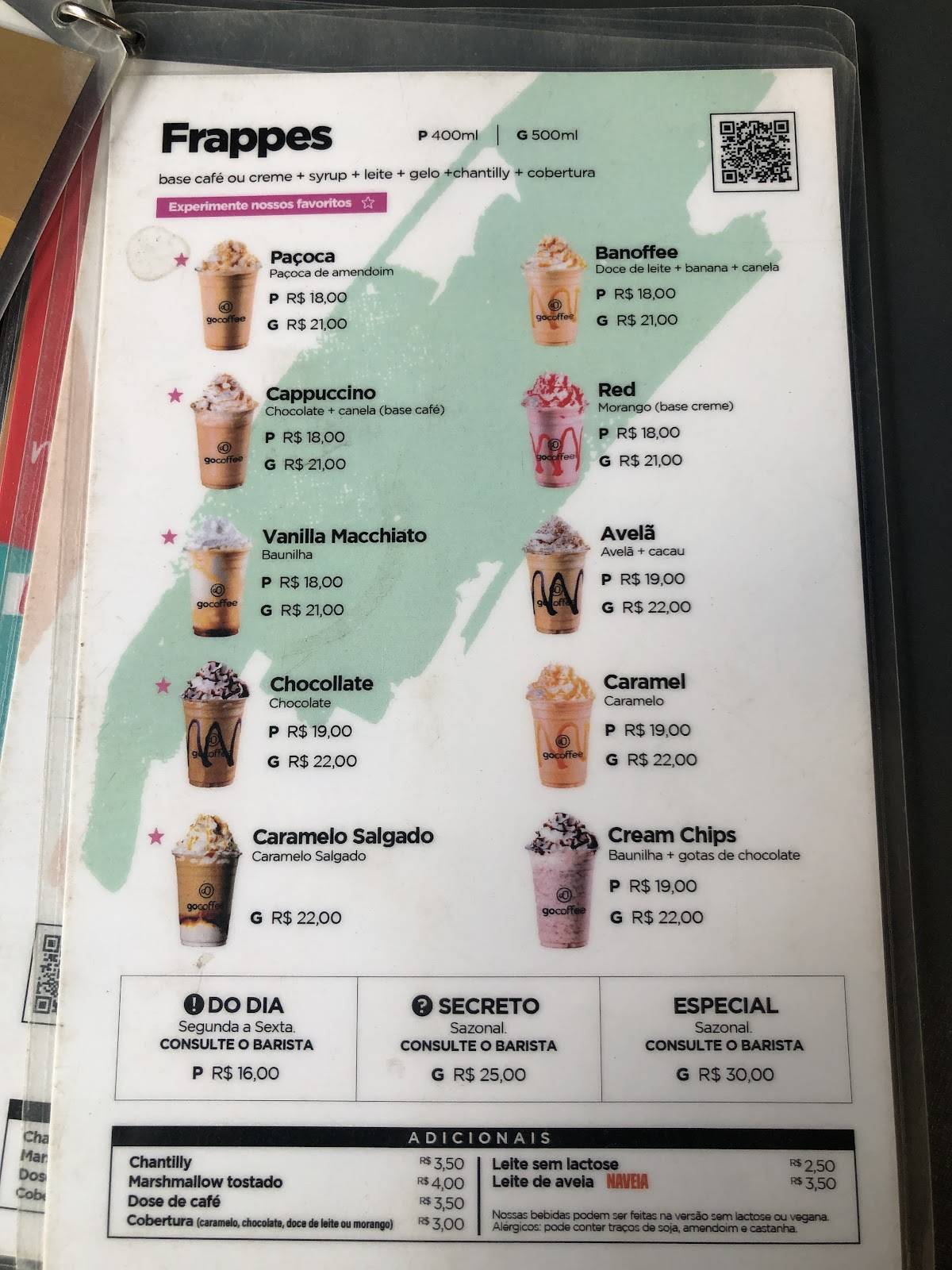 Go Coffee - Emiliano Perneta cardápio