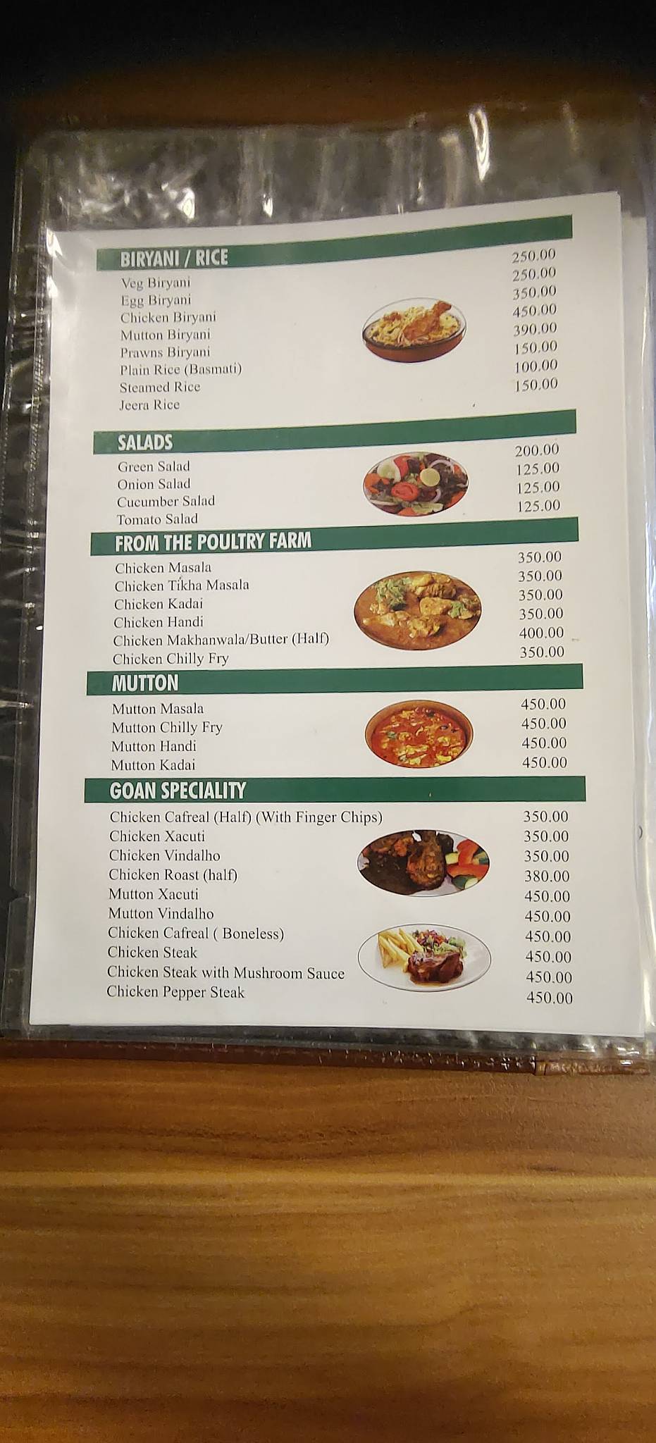 Godinho Bar and Restaurant menu