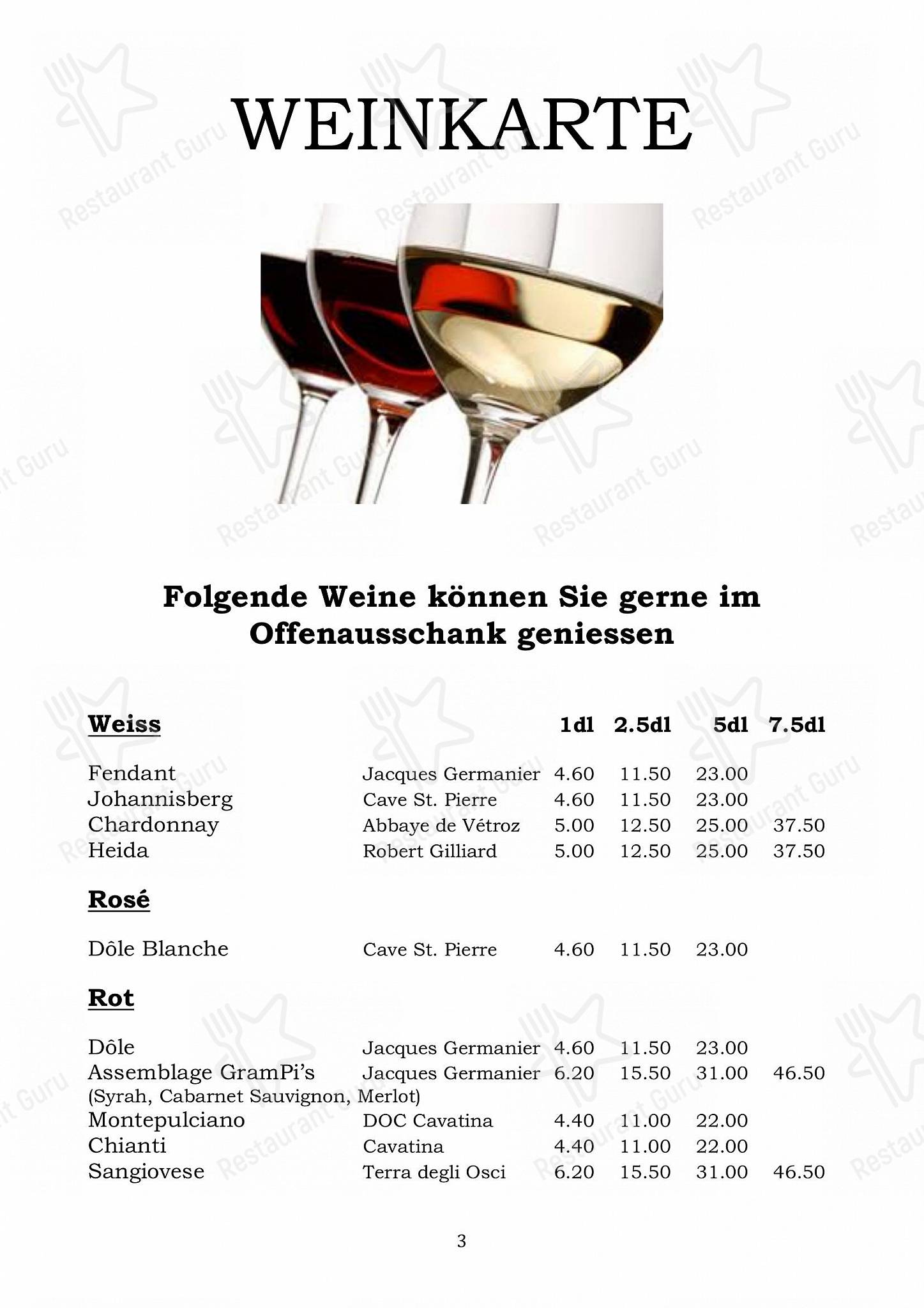 Ночное меню per Grampi’s Bar & Restaurant pizzeria