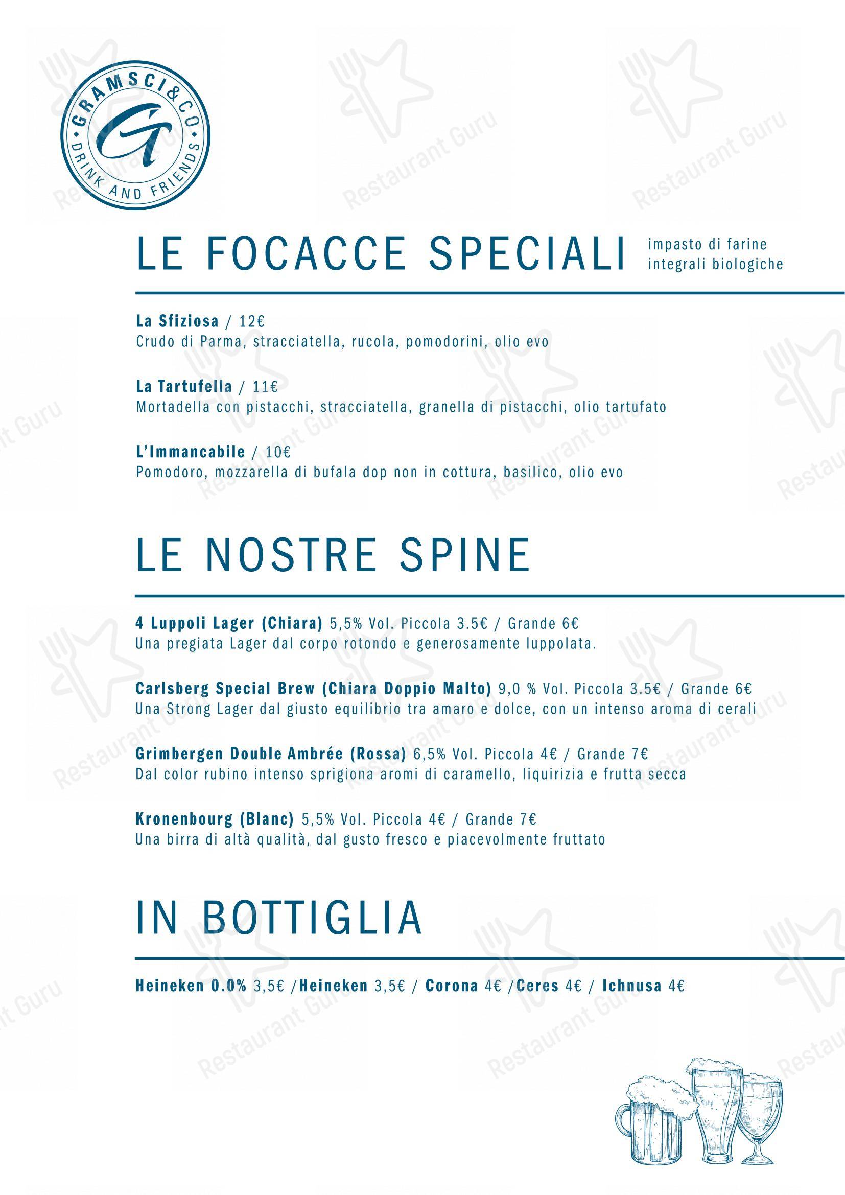 Menu per Gramsci & Co in Bollate