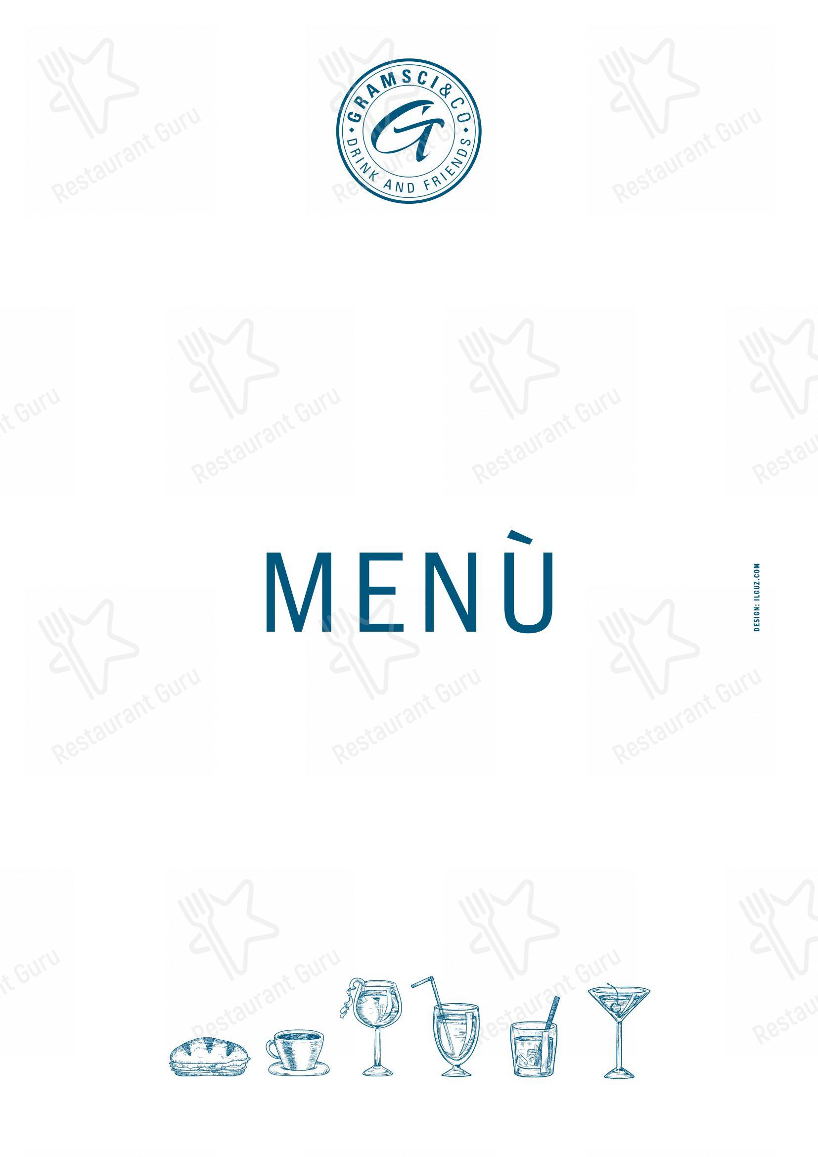 Menu di Gramsci & Co - Menu
