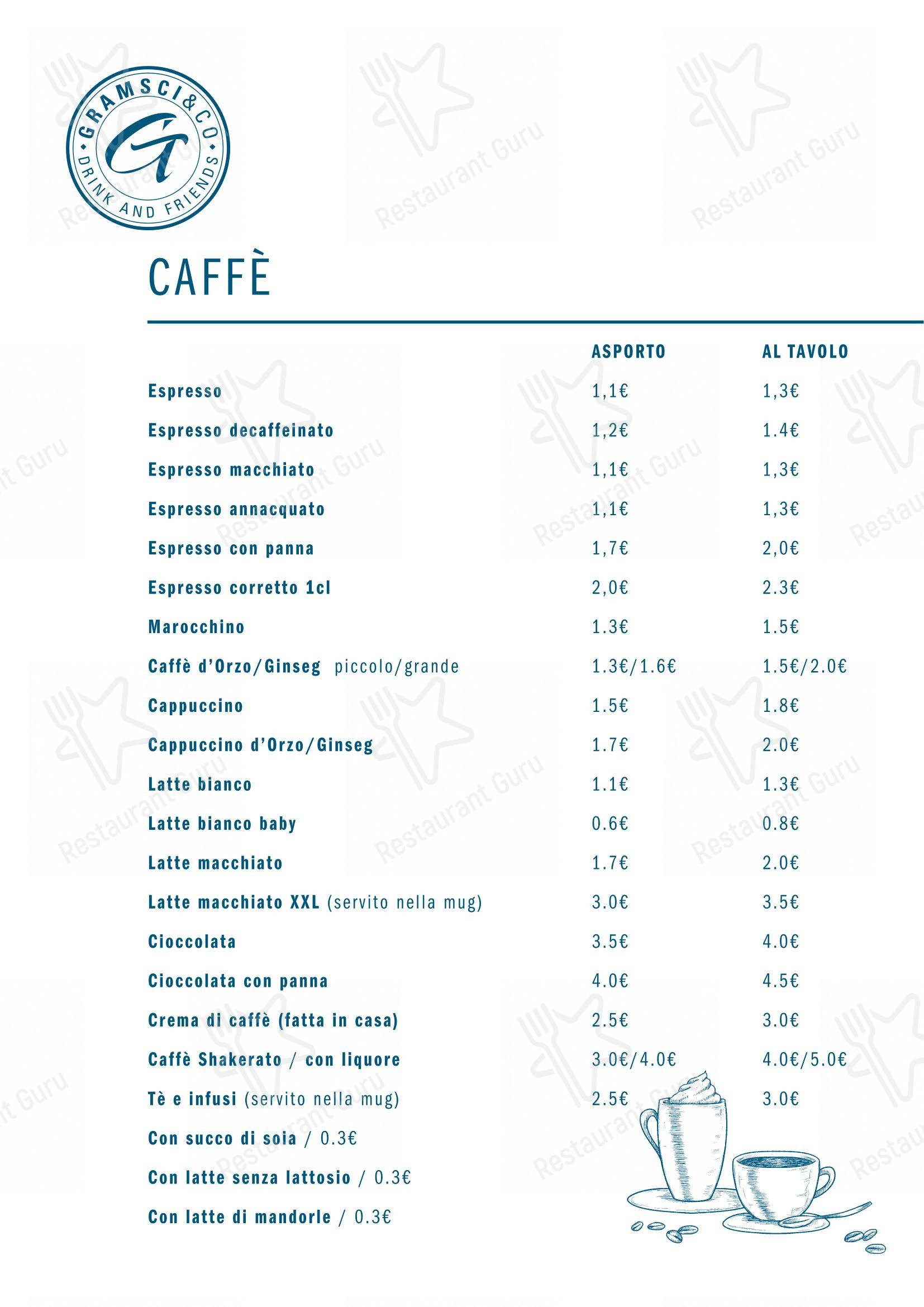Gramsci & Co in Bollate - Menu
