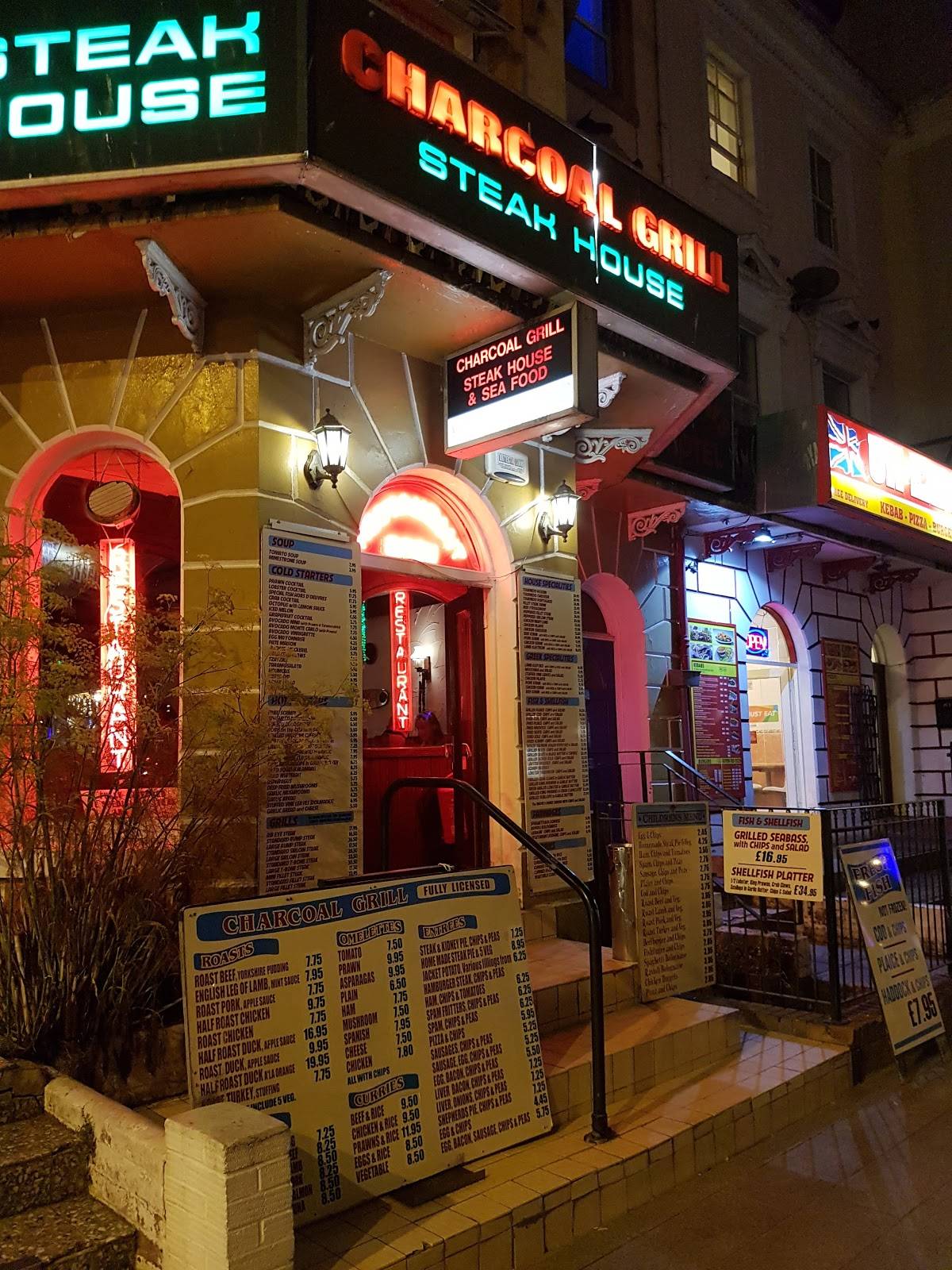 Menu at Charcoal Grill restaurant, Great Yarmouth