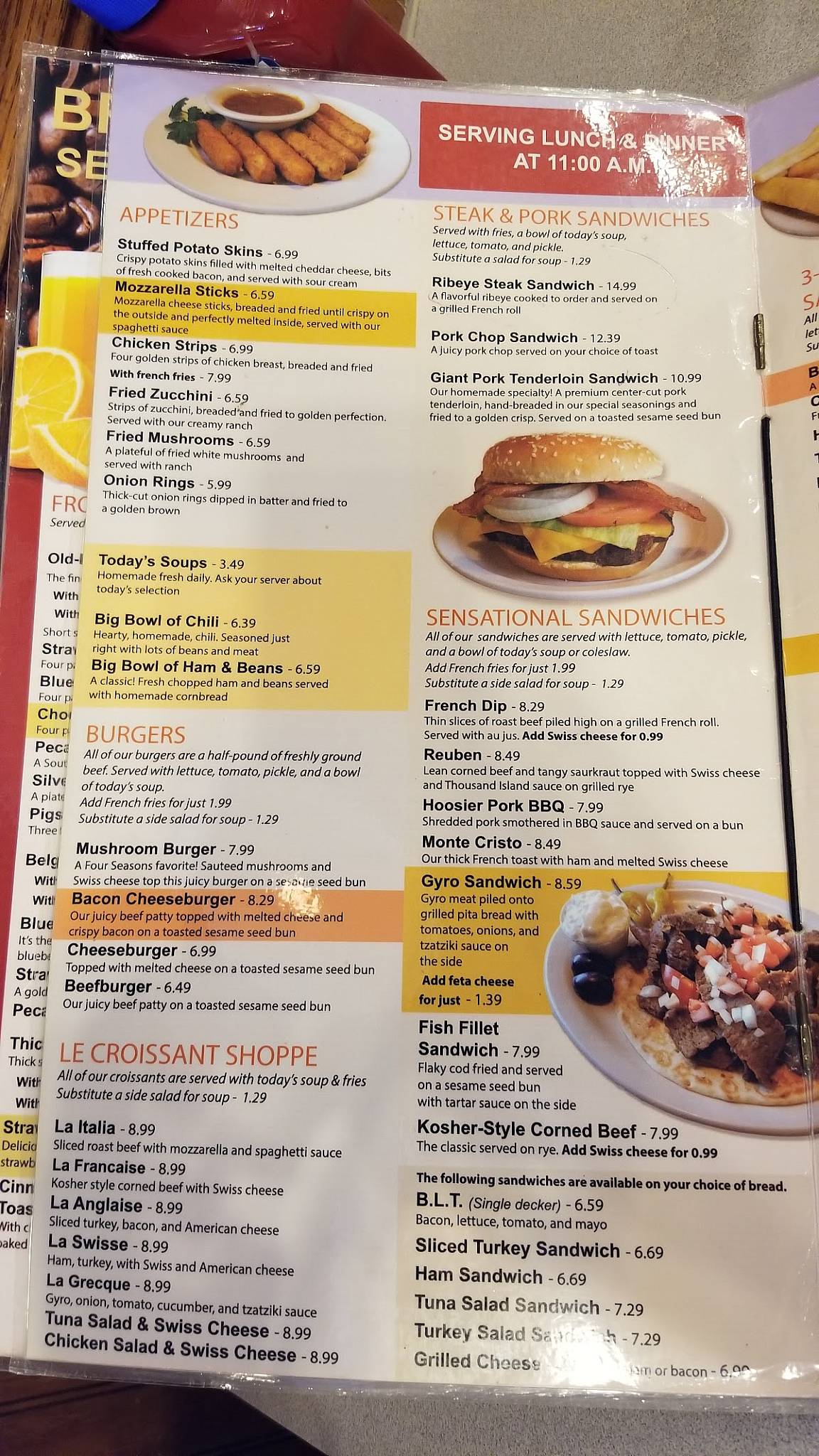 Menu at Four Seasons Family Restaurant, Greenwood, N State Rd 135