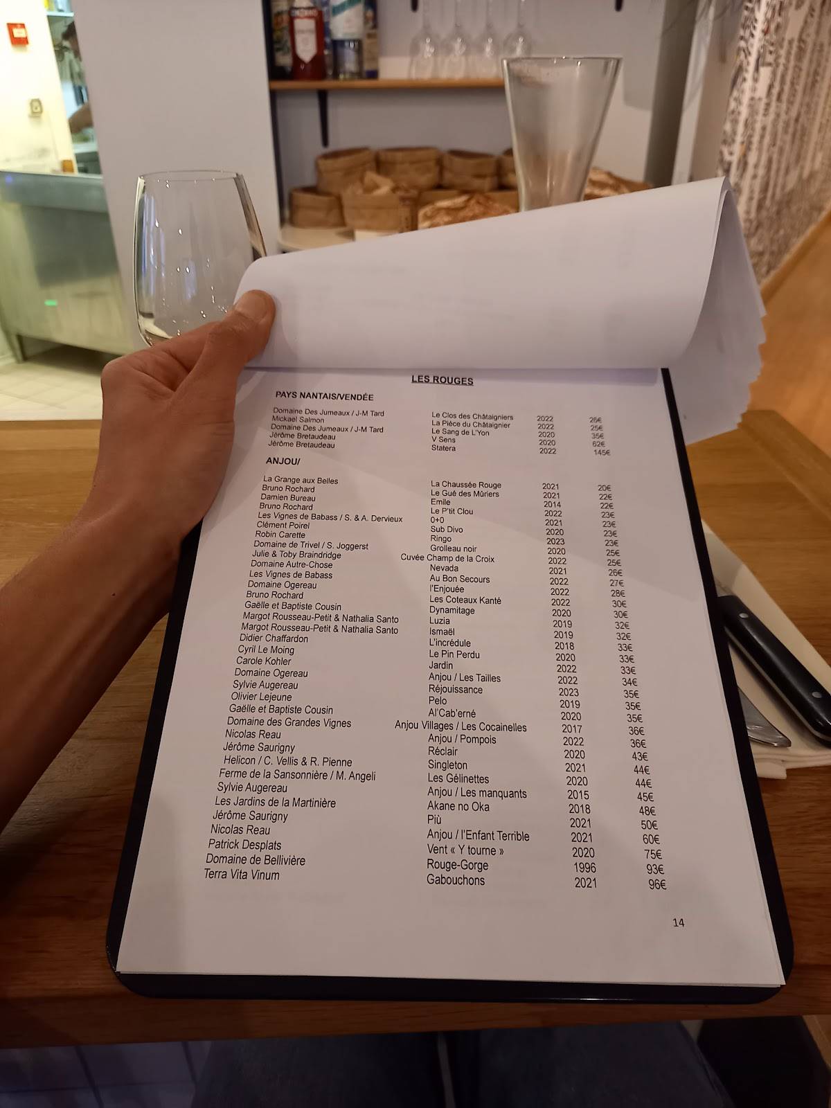 Menu de Gribiche