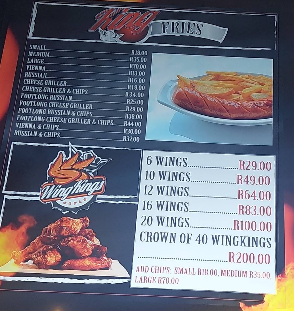 Menu at Grill King Sunward Park restaurant, Boksburg