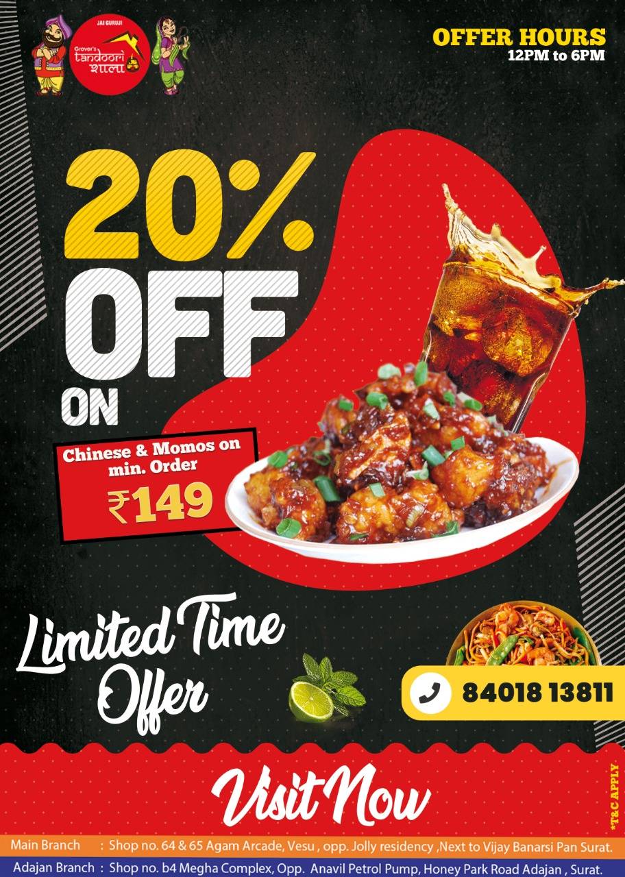 Grovers Tandoori Shala menu