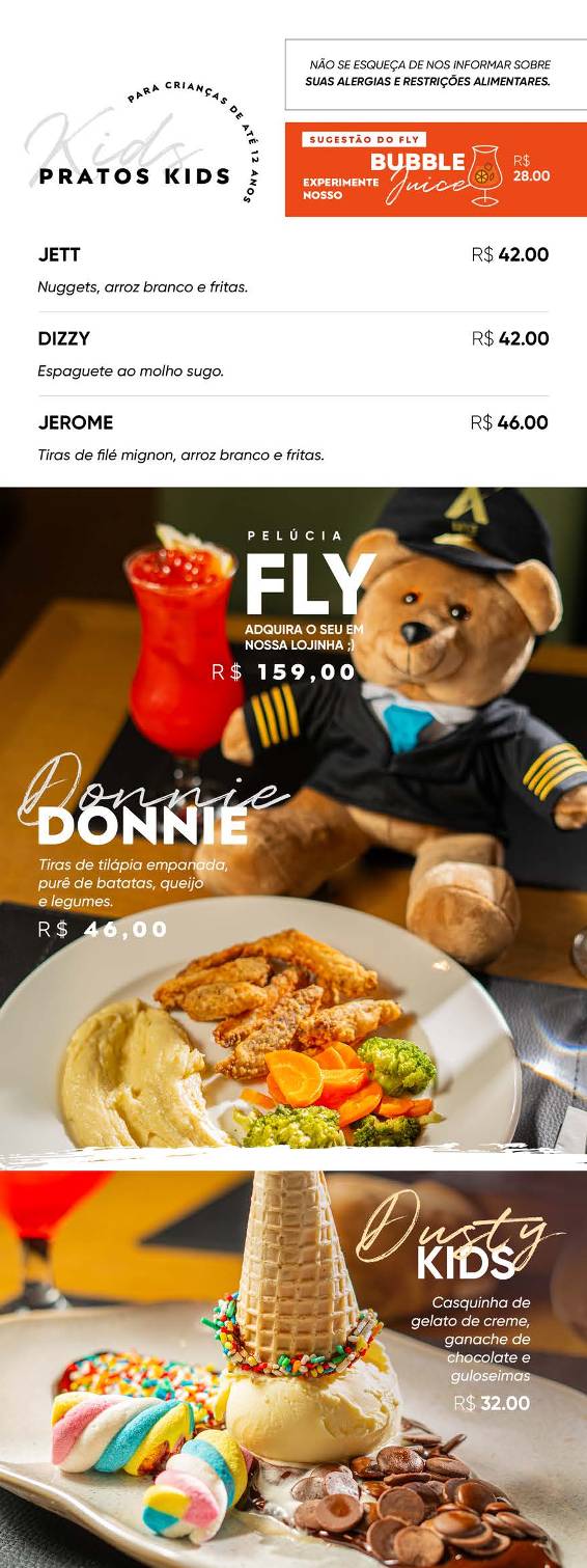 Hangar 13 Gastronomia cardápio