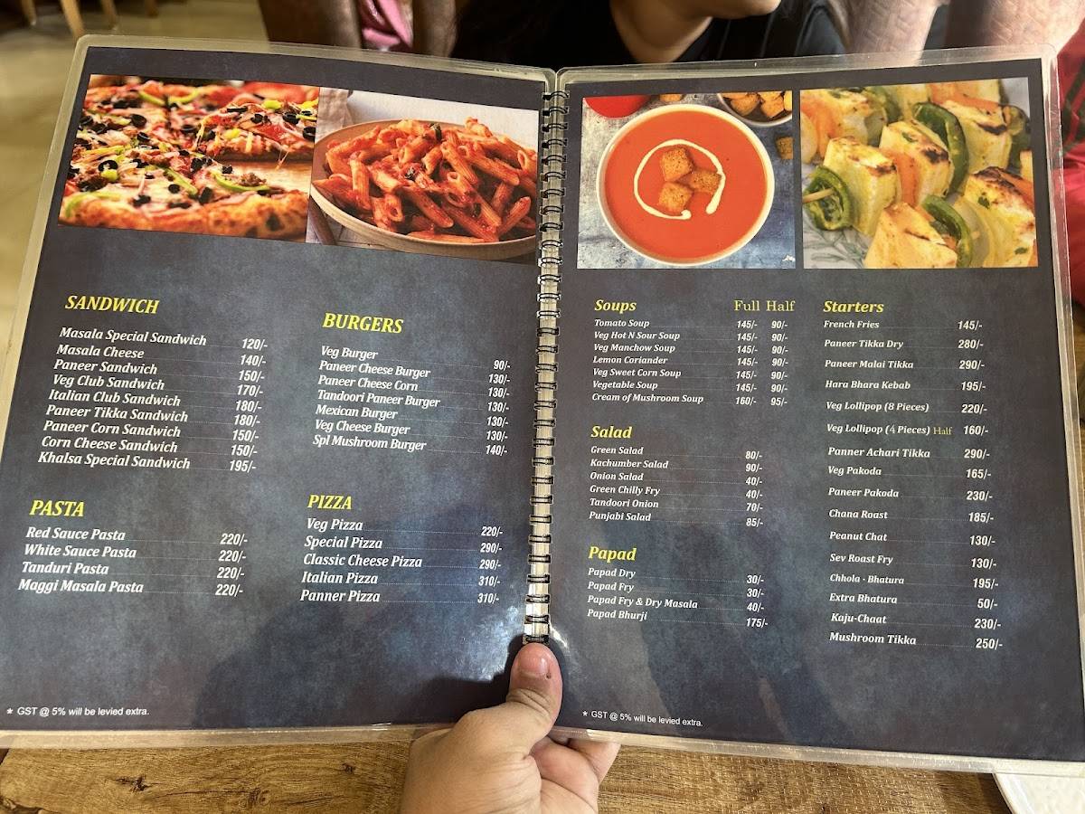 Gyaniji Ka Khalsa Dhaba menu