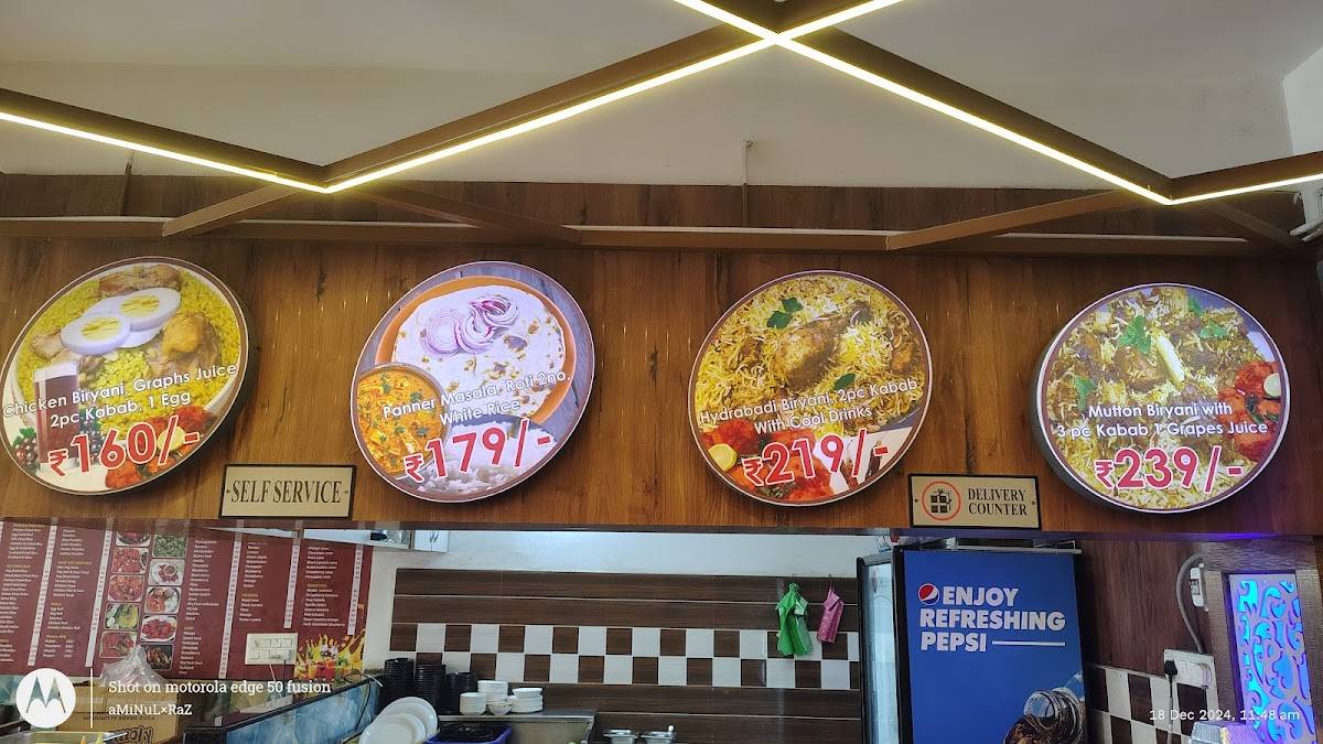 HOTEL MALLAIAH PARADISE menu