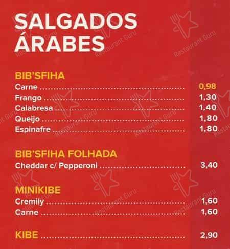 Habib's cardápio