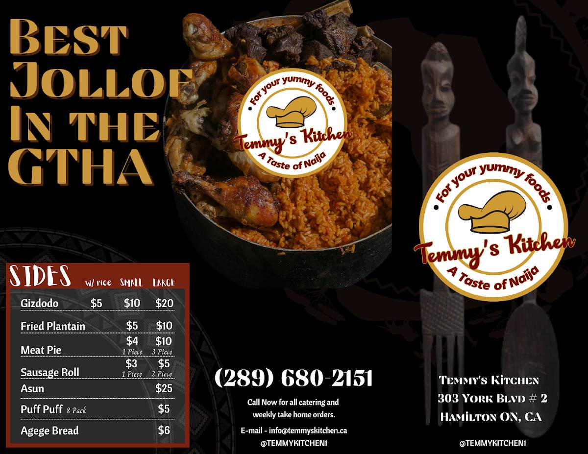 Menu de Temmy's Kitchen