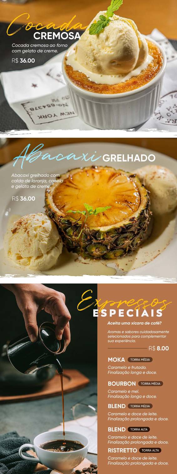 Hangar 13 Gastronomia cardápio