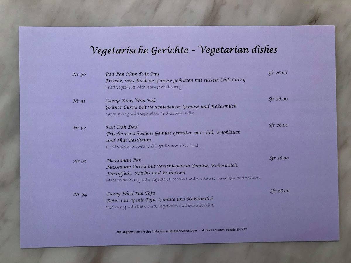 Menu di Thai Ambiente 