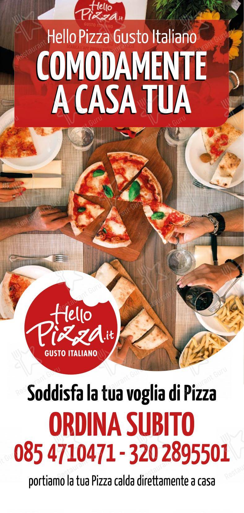 Menu per HelloPizza.it pizzeria