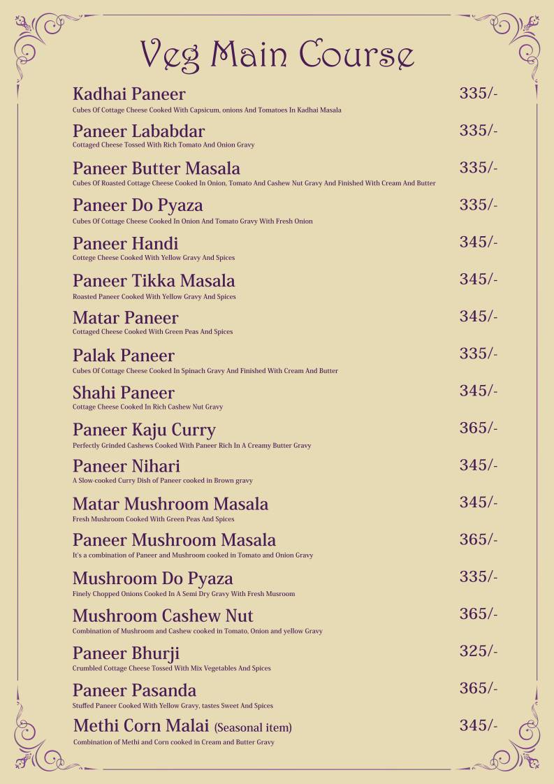 Hislerim Restaurant menu