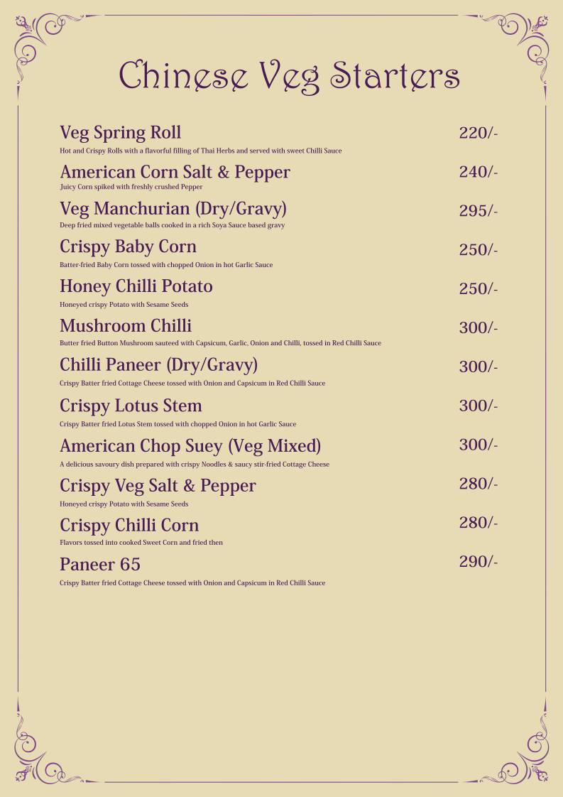 Hislerim Restaurant menu