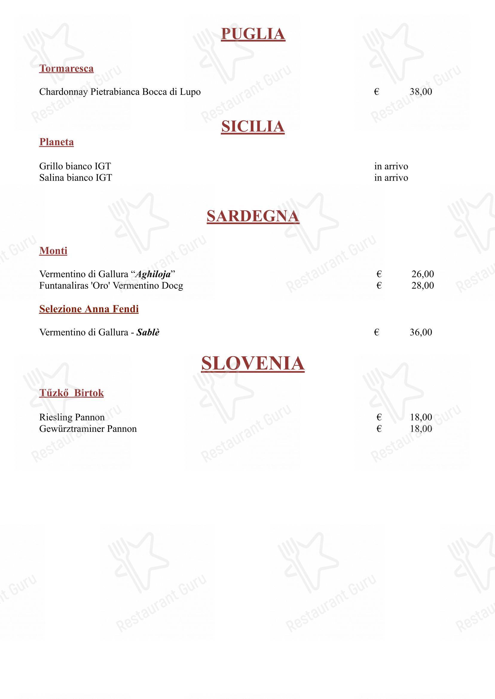 Menu per Hostaria Da Cesare Bottega Storica dal 1921 in Roma
