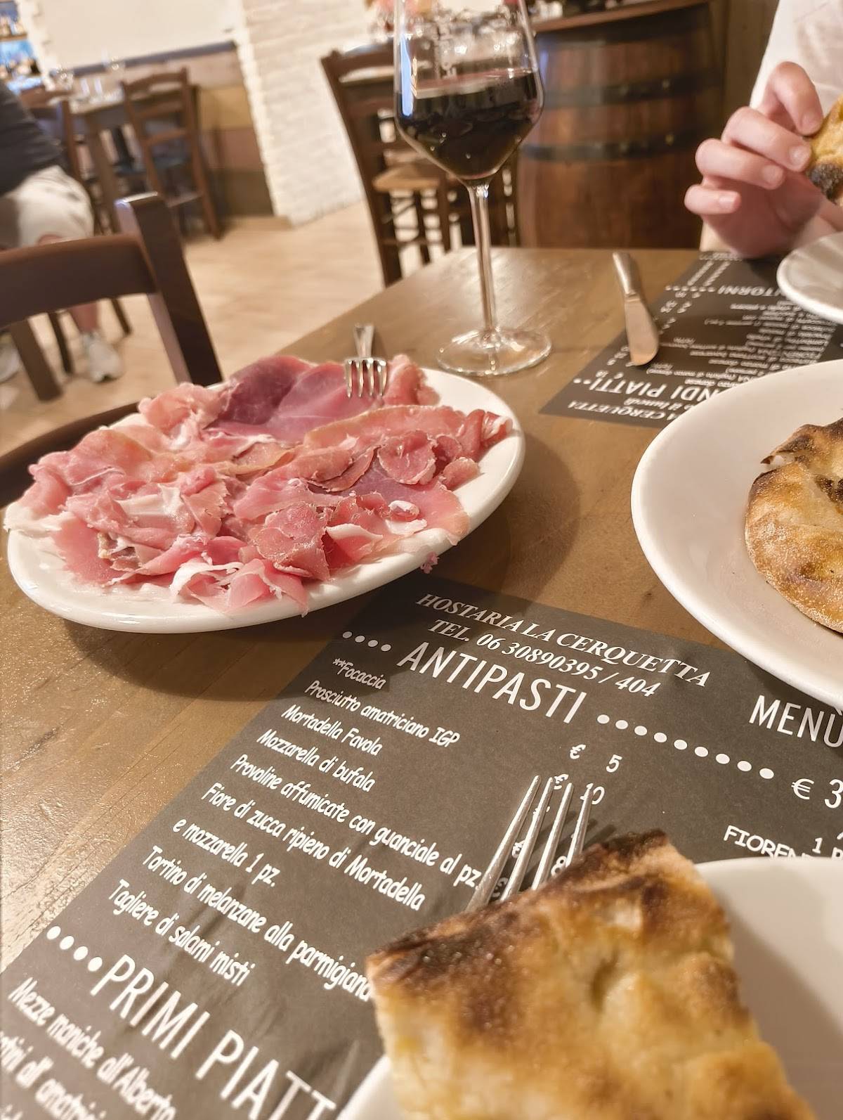 Menu di Hostaria La Cerquetta 