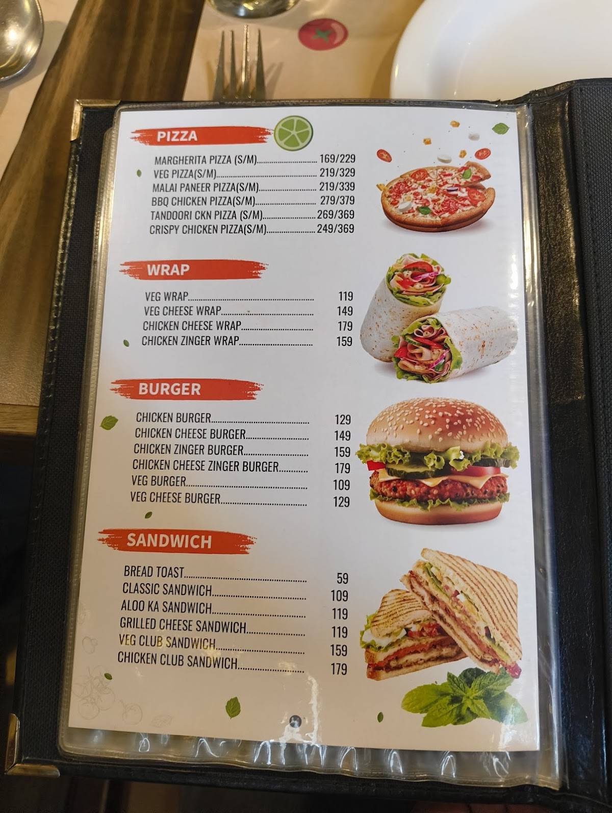 Hotel Abooz menu